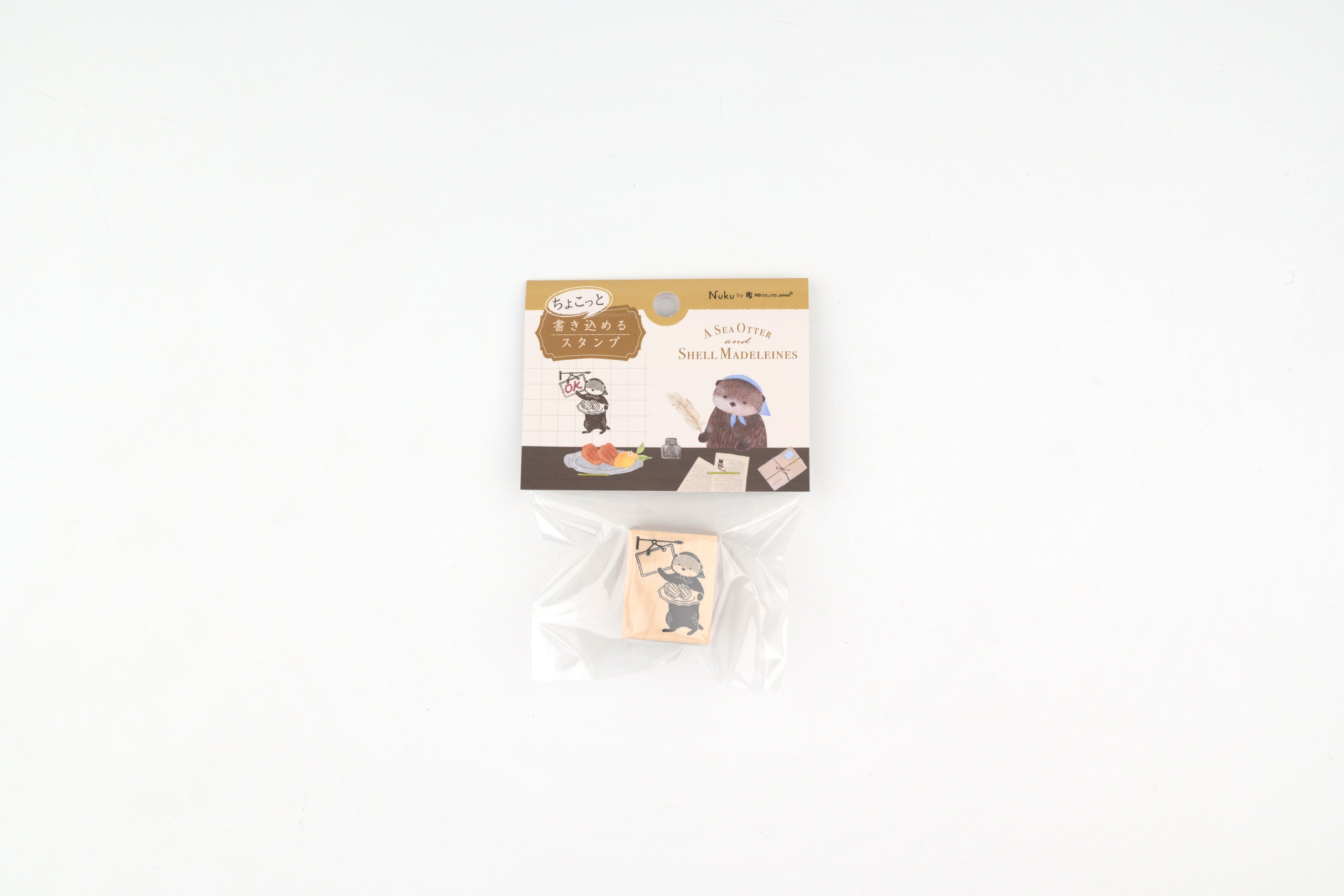 NB Wooden Stamp - Ressa - A Sea Otter and Shell Madeleines