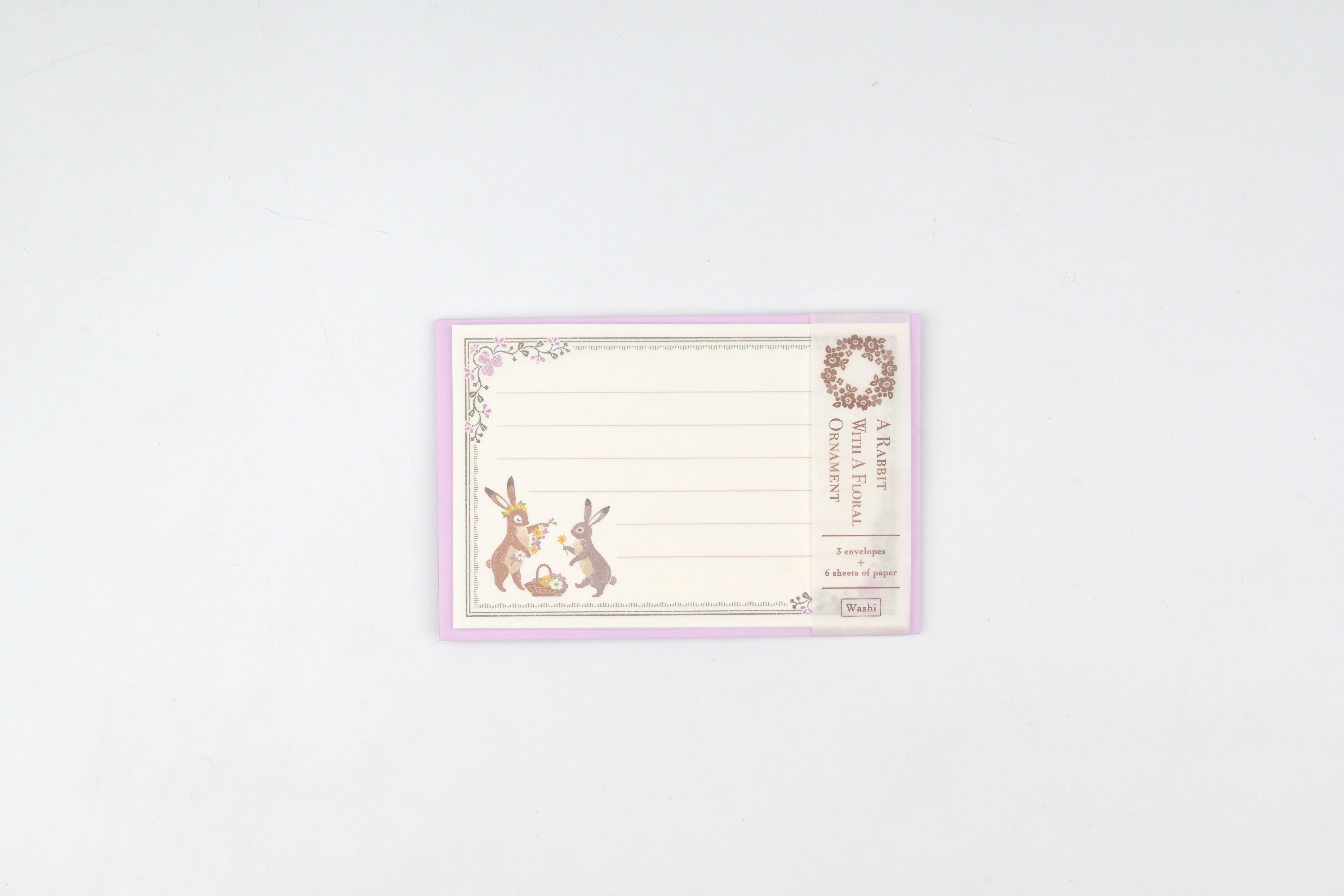 NB Letter Set - Ressa - A Rabbit with a Floral Ornament