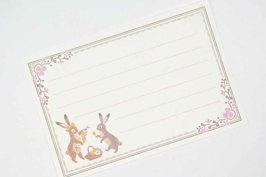 NB Letter Set - Ressa - A Rabbit with a Floral Ornament