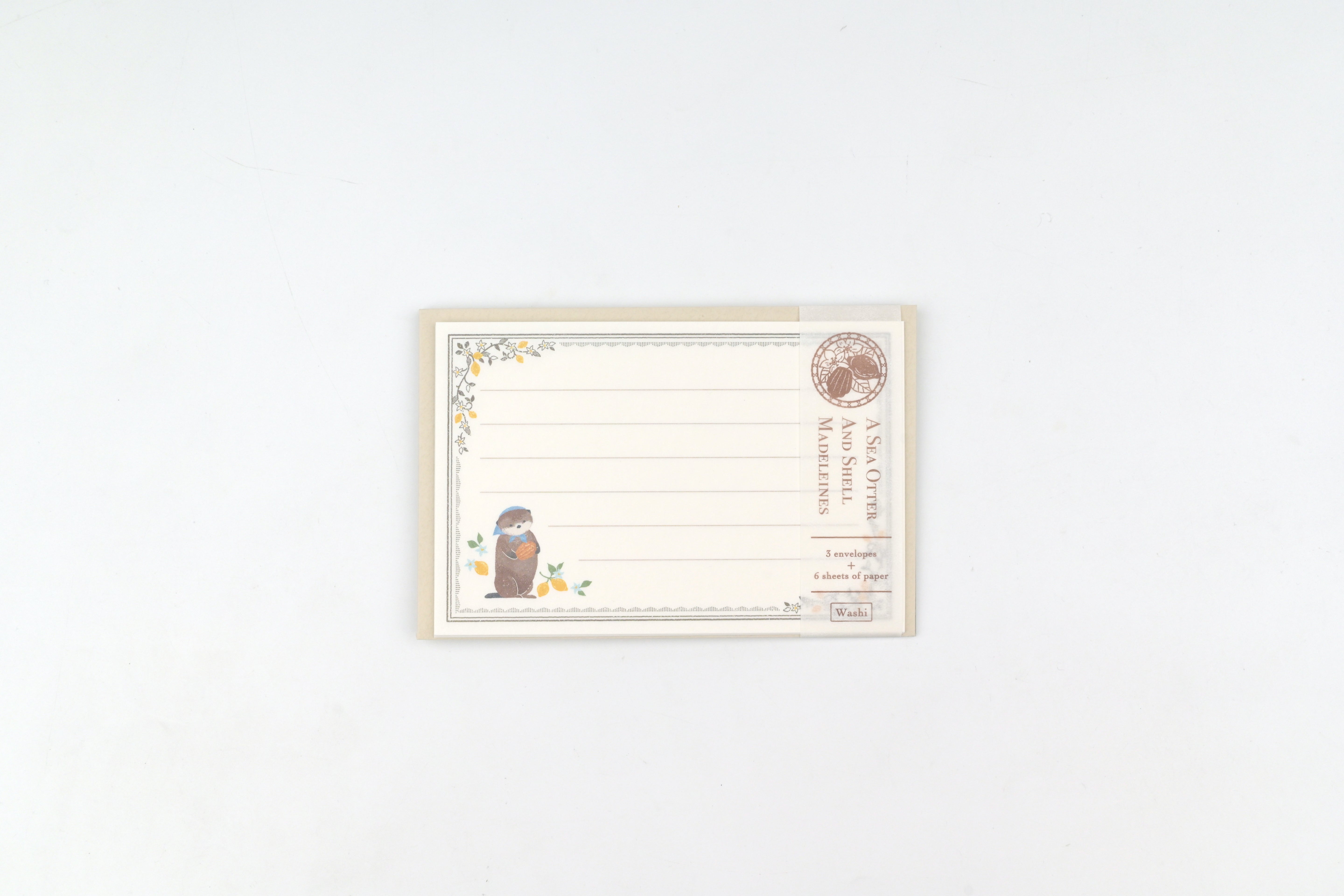 NB Letter Set - Ressa - A Sea Otter and Shell Madeleines