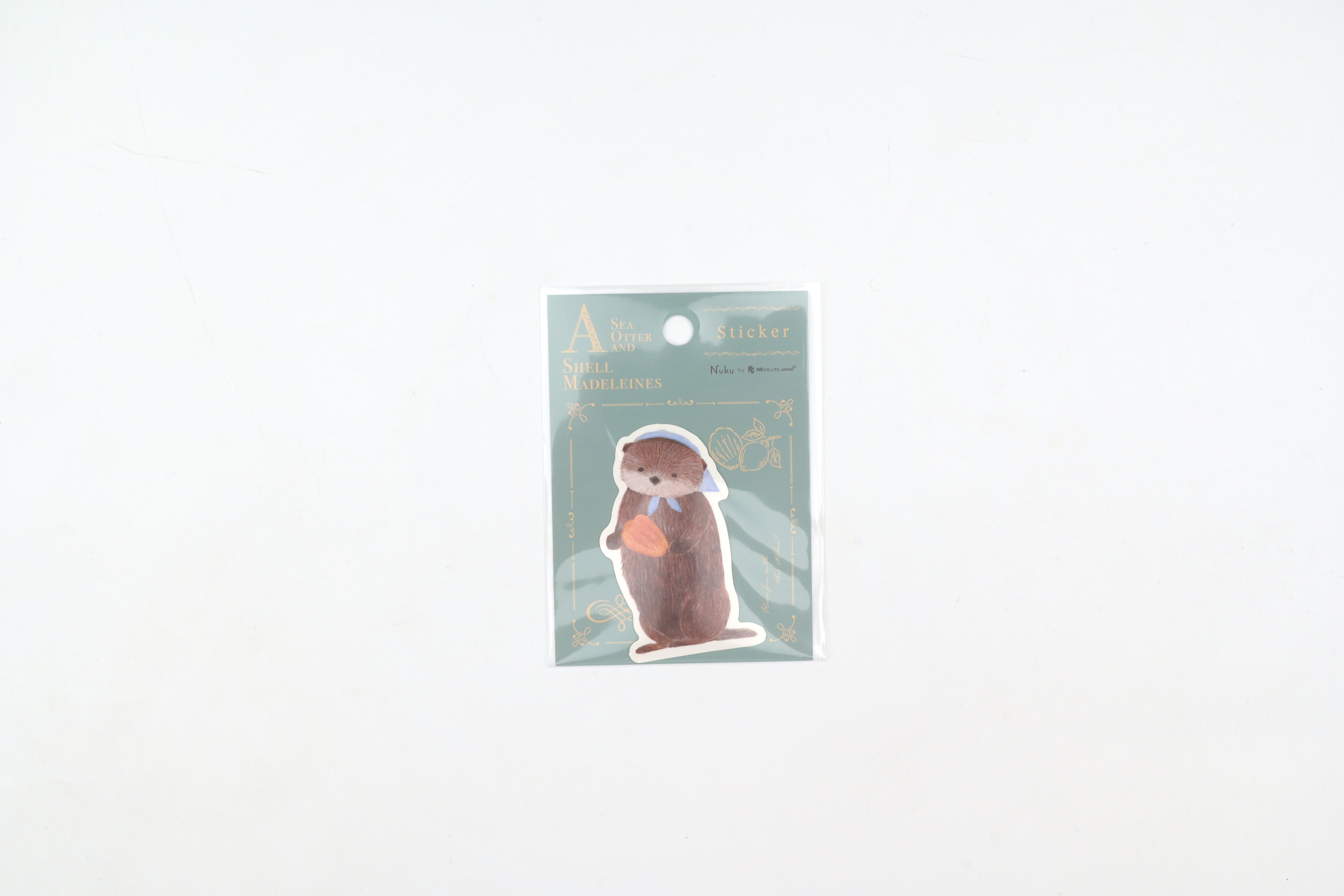 NB Die-cut Sticker - Ressa - A Sea Otter and Shell Madeleines