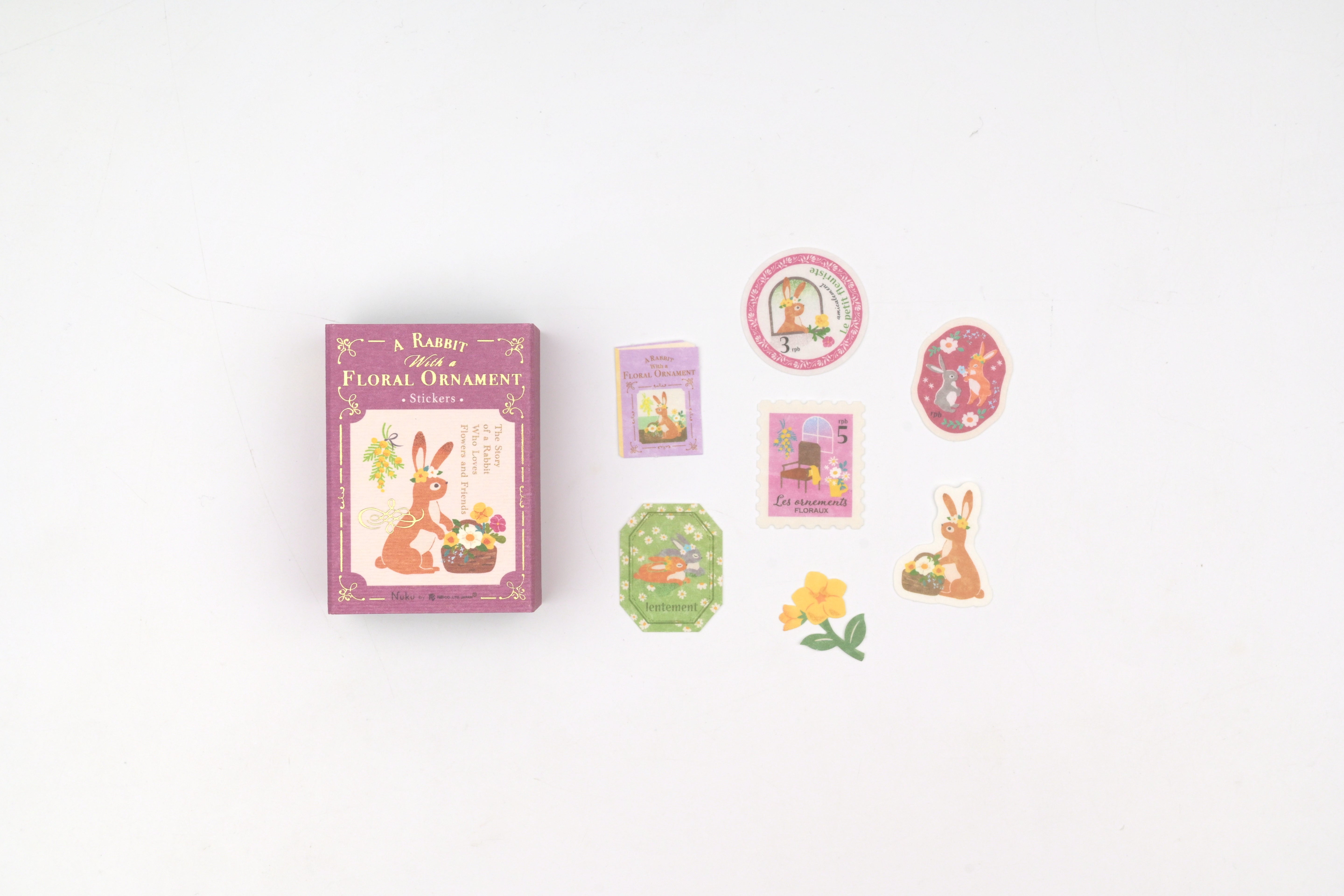 NB Flake Stickers - Ressa - A Rabbit with a Floral Ornament