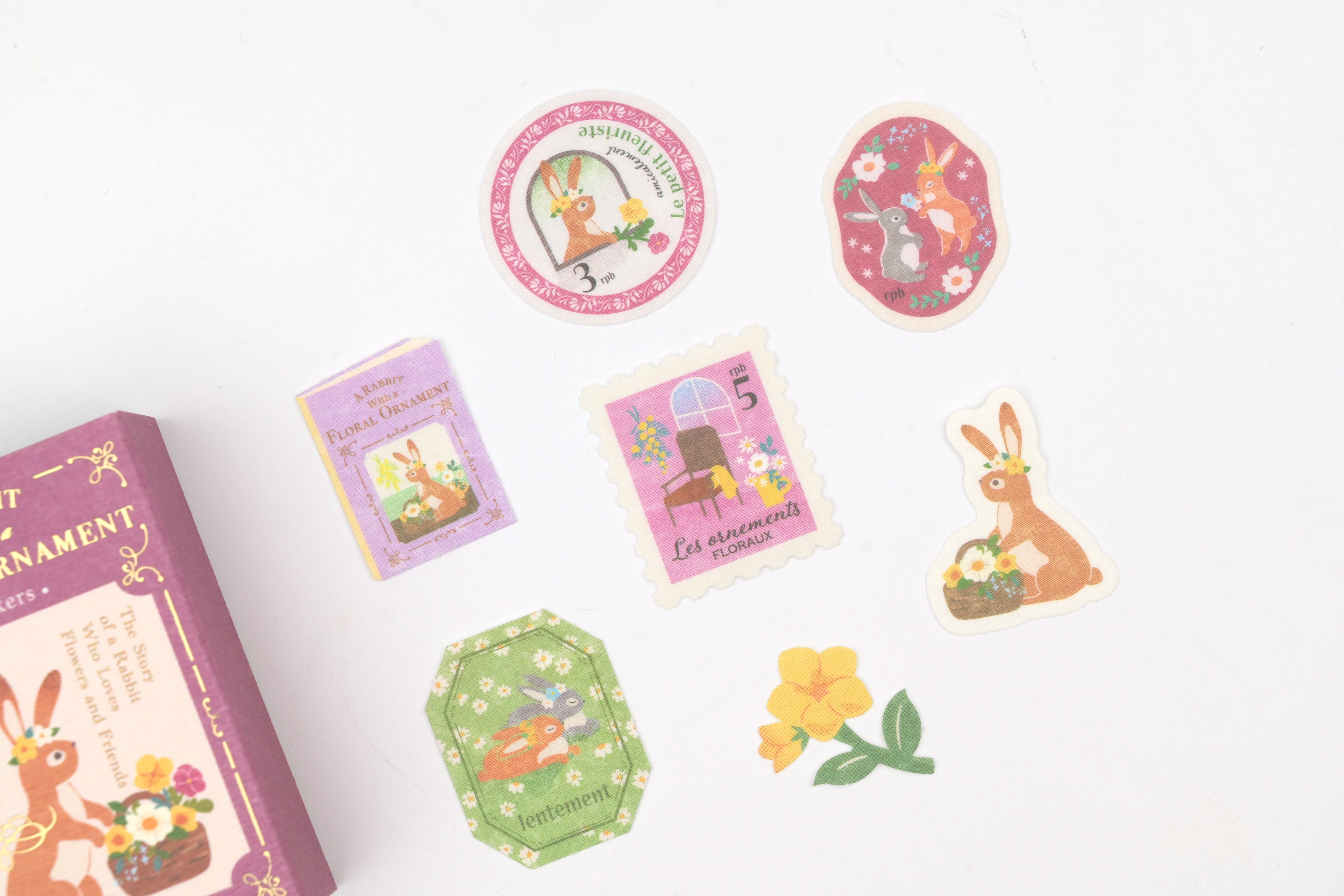 NB Flake Stickers - Ressa - A Rabbit with a Floral Ornament
