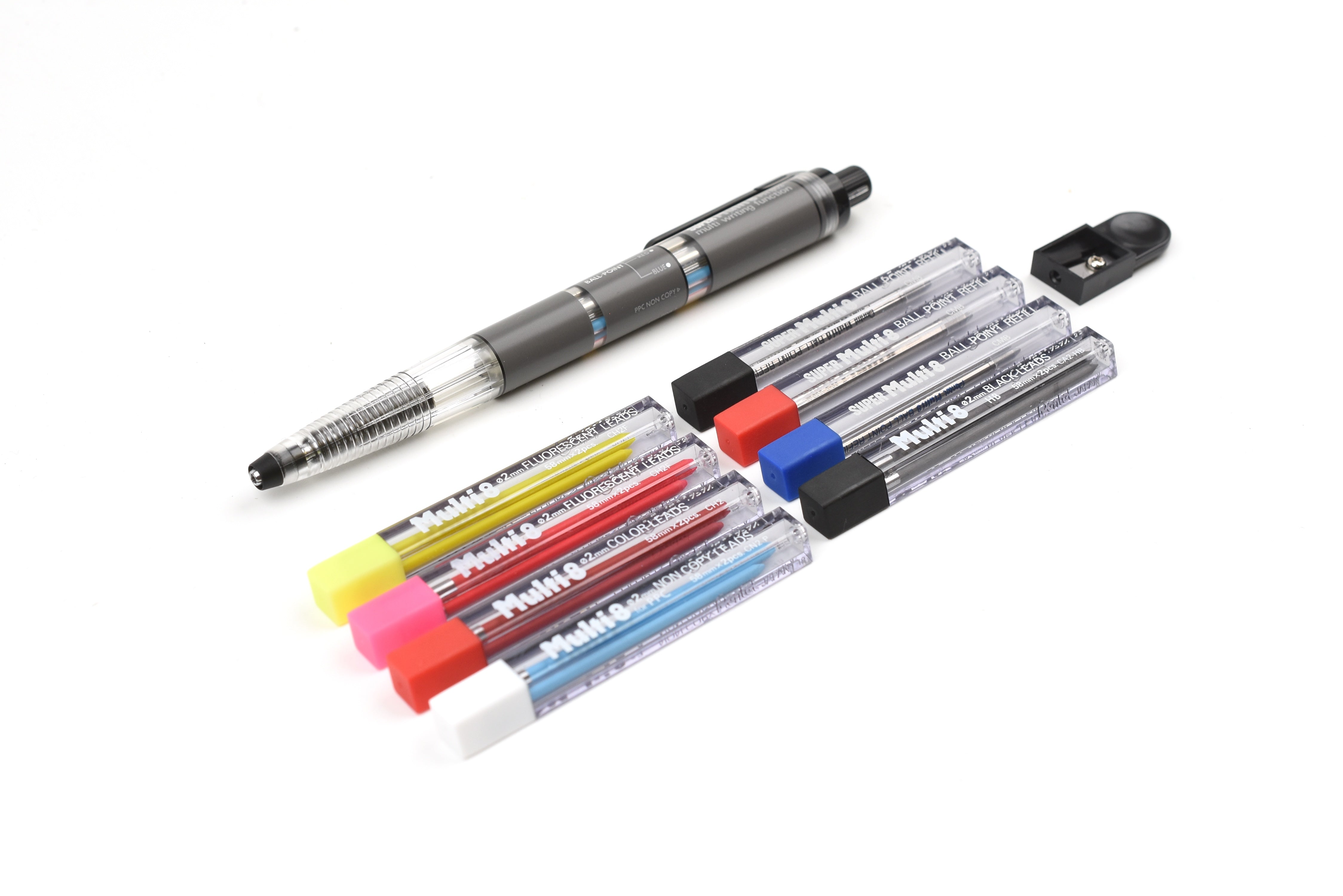 Pentel Super Multi 8 Mechanical Pencil - 8 Color Refills Set