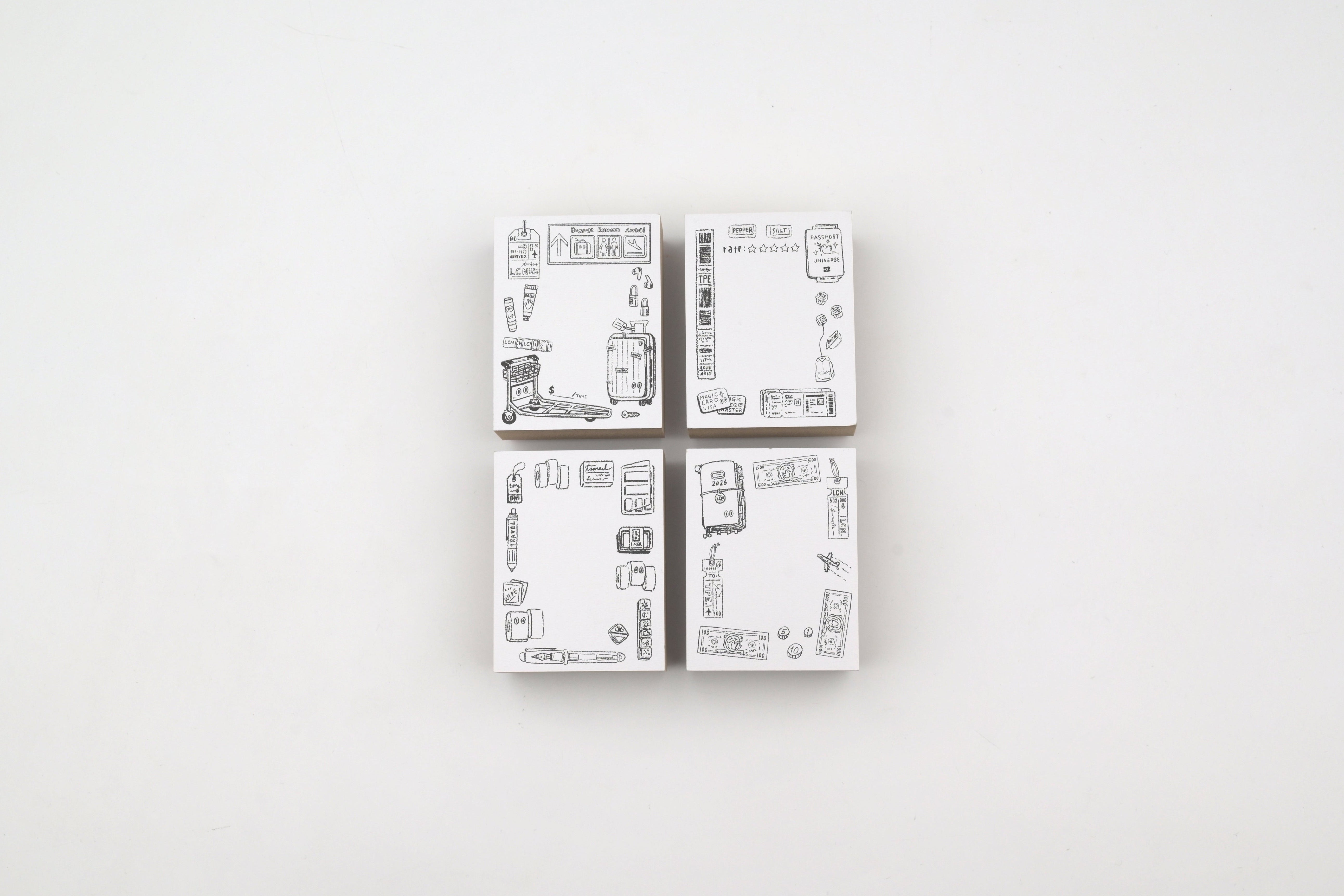LCN Wooden Rubber Stamp - Travel