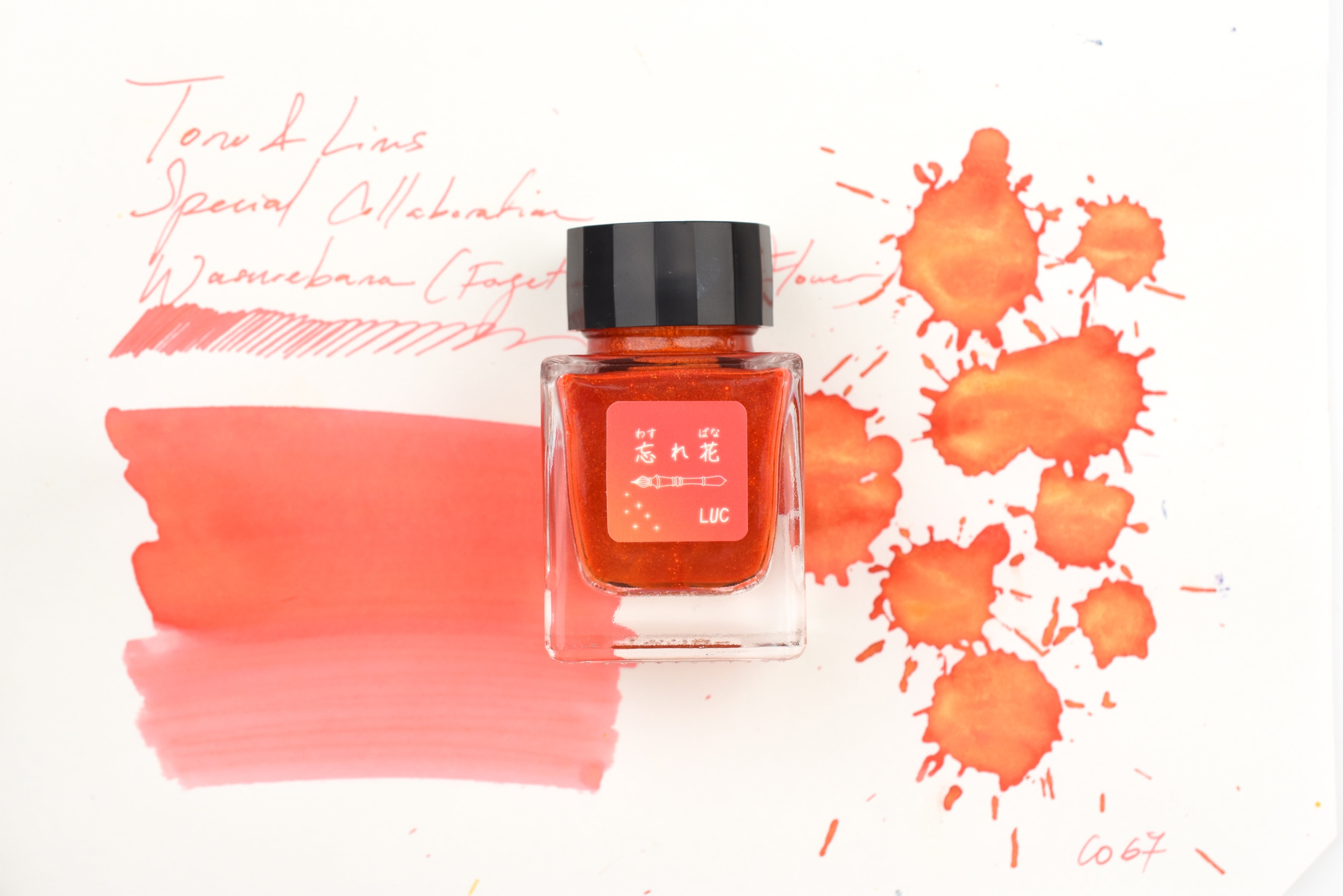 Tono & Lims Glass Pen Ink Bottle - Special Collaboration - 忘れ花 Wasurebana (Forget-me-not Flower) - 30ml
