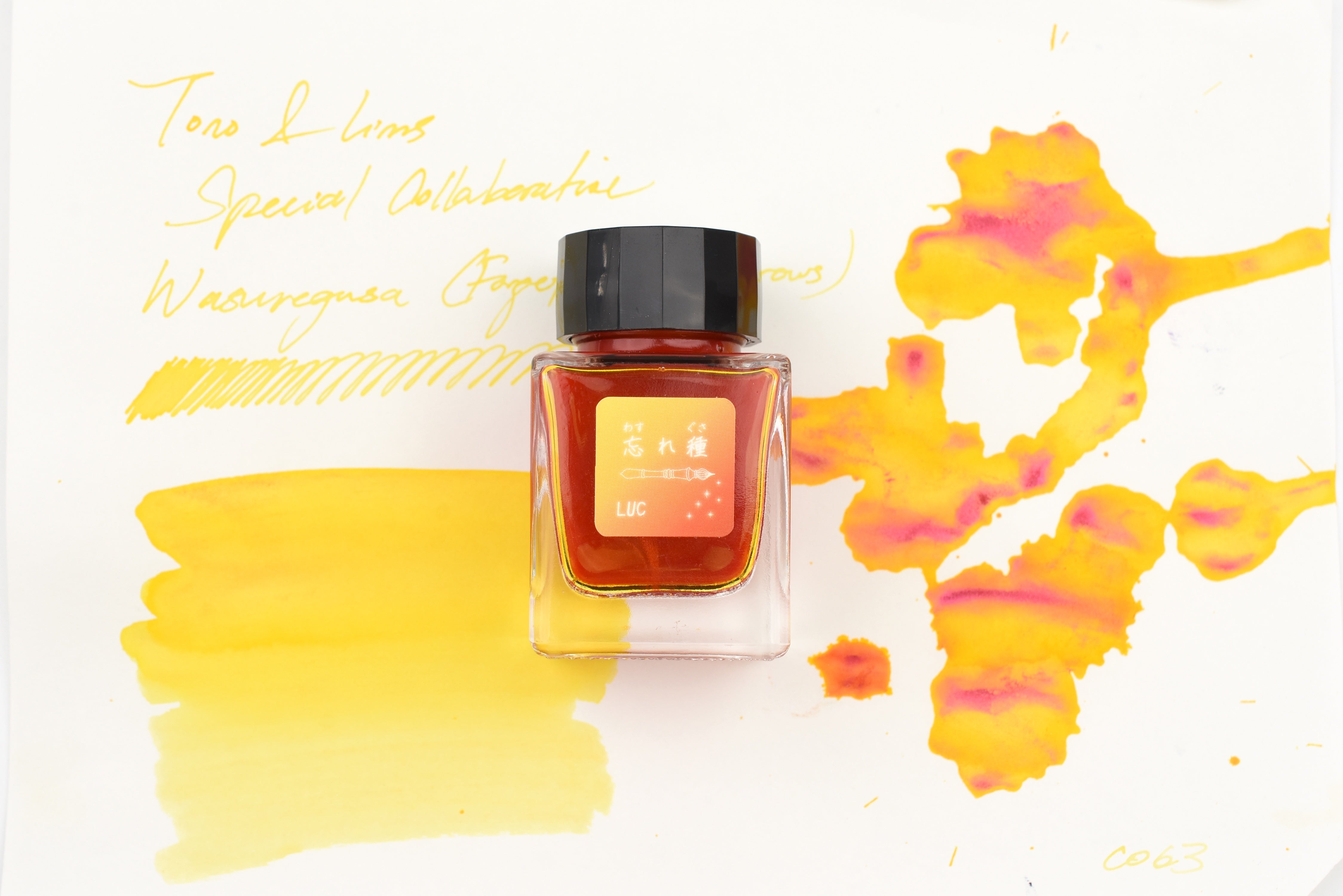 Tono & Lims Glass Pen Ink Bottle - Special Collaboration - 忘れ種 Wasuregusa (Forget Your Sorrows) - 30ml
