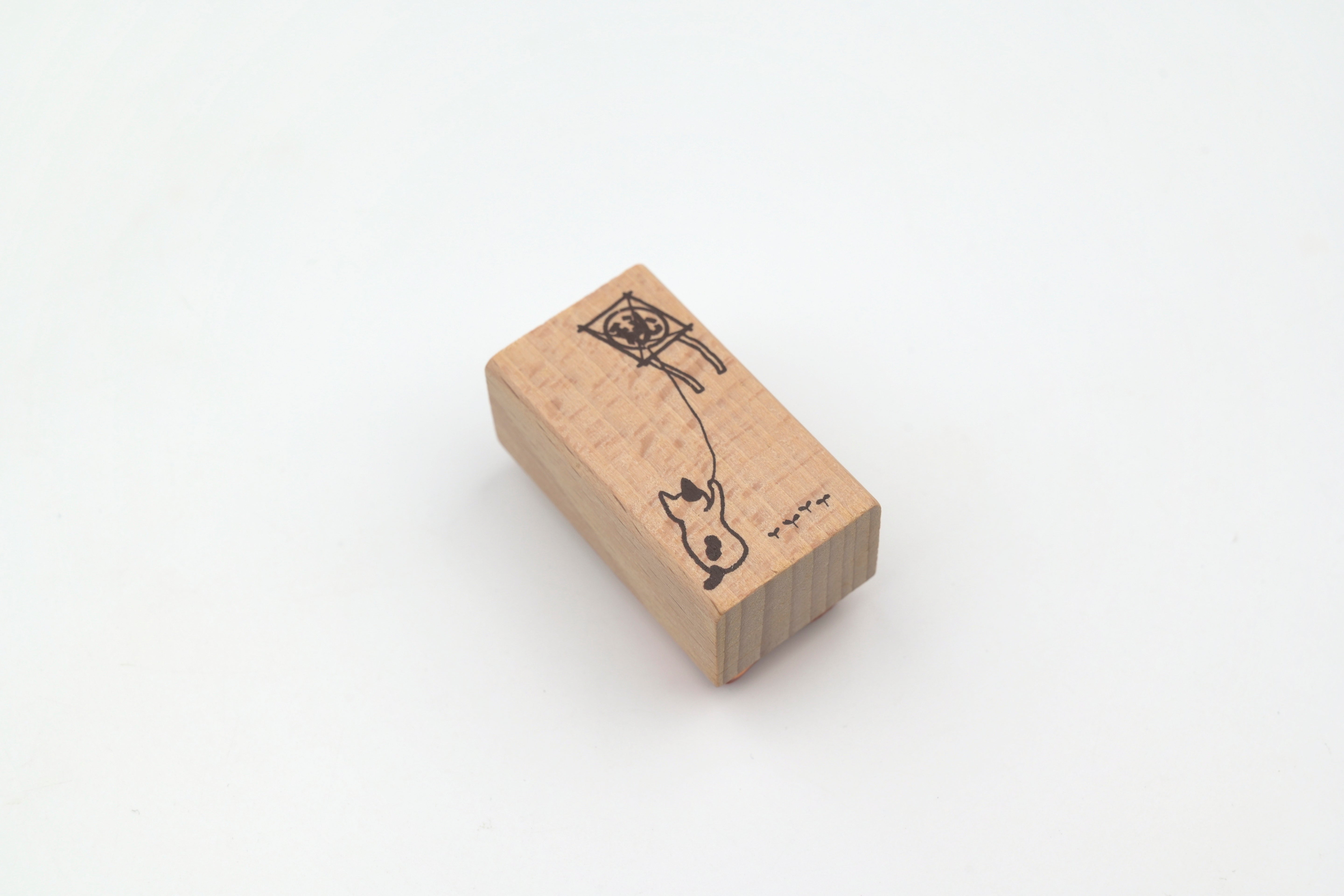 Pottering Cat Wooden Stamp - Large - Secret