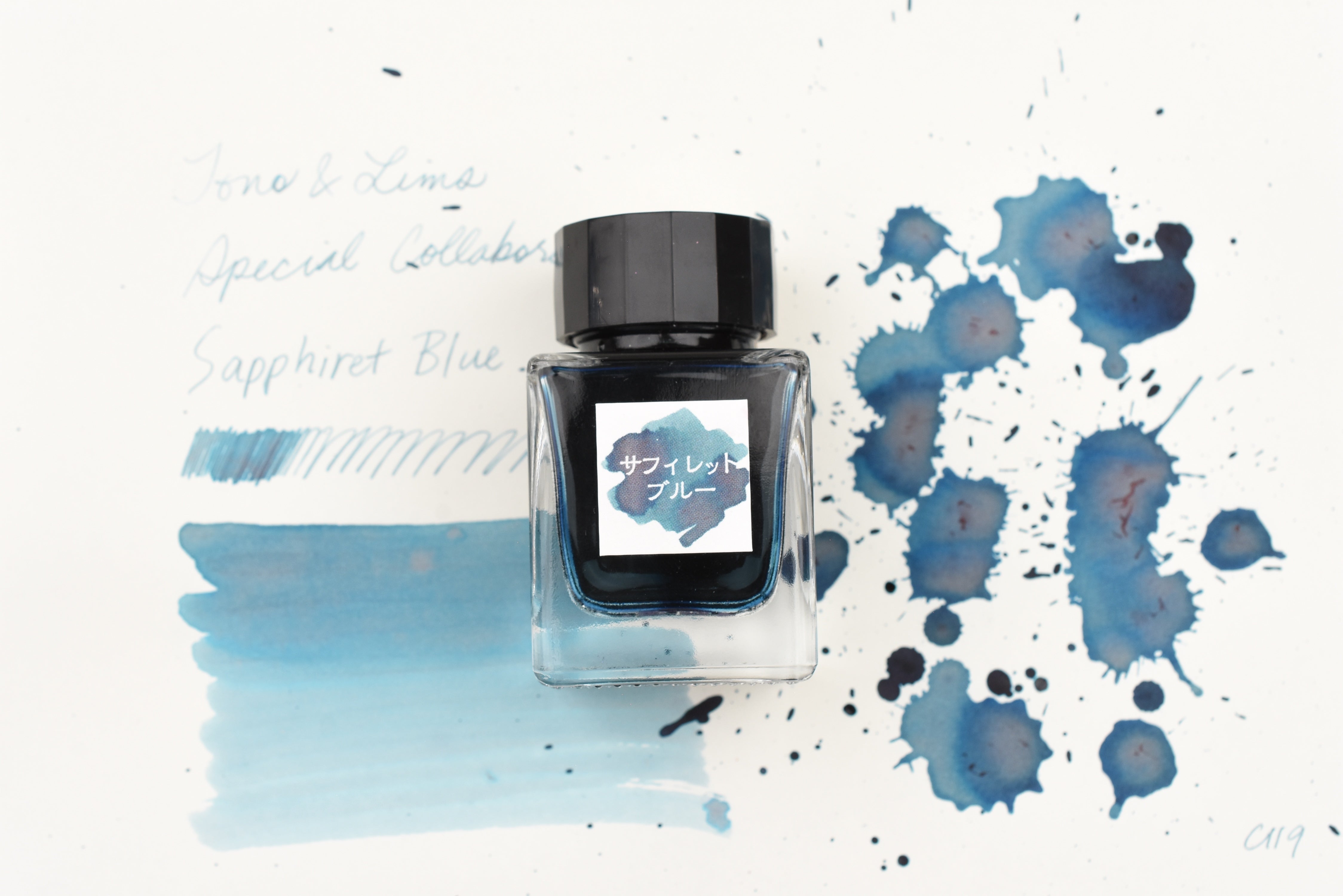 Tono & Lims Ink Bottle - Special Collaboration - Sapphiret Blue (サフィレット ブルー) - 30ml