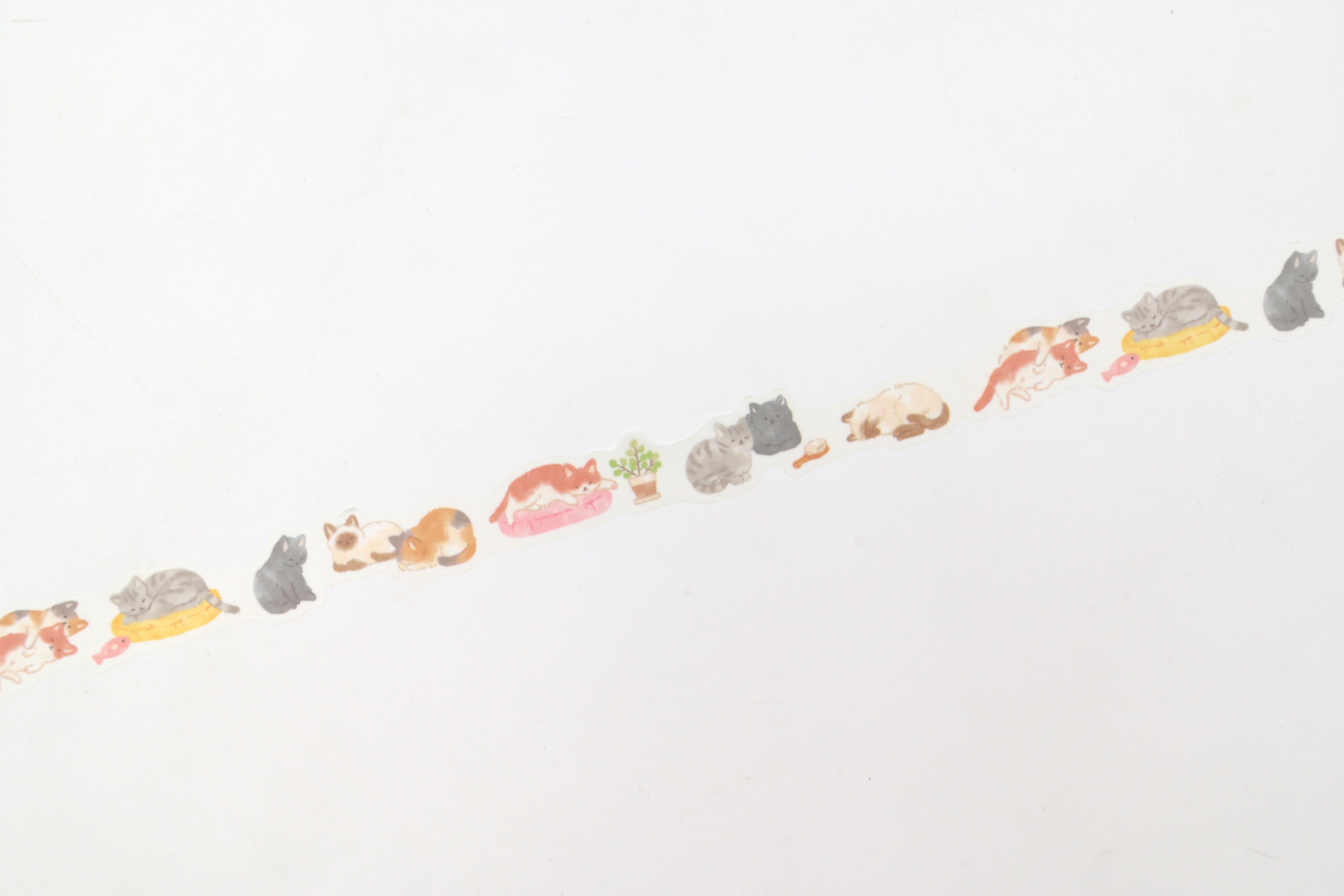 Mind Wave Die-Cut Masking Tape - Naptime Family Series - Nekoyama Family