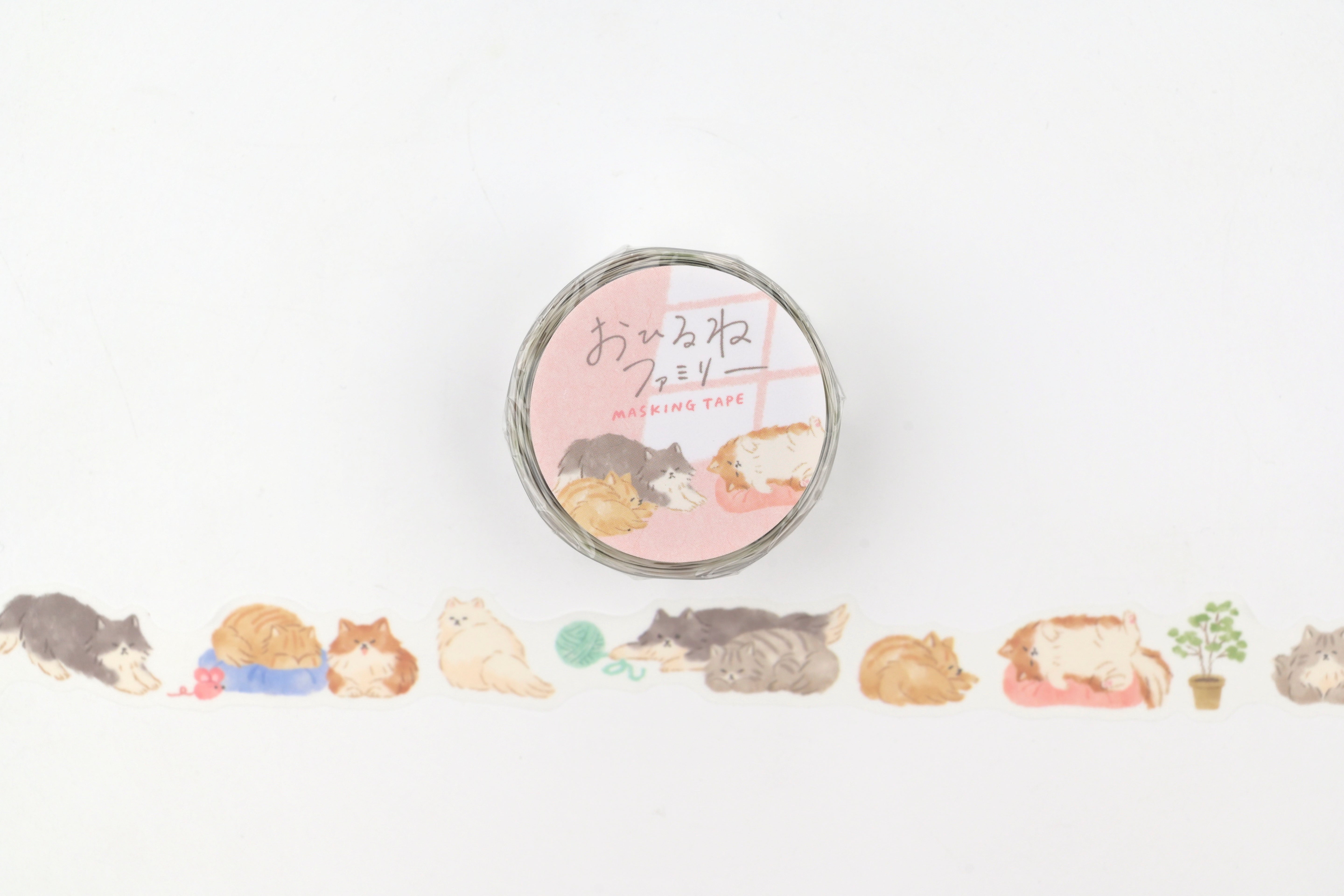 Mind Wave Die-Cut Masking Tape - Naptime Family Series - Nekozaki Family
