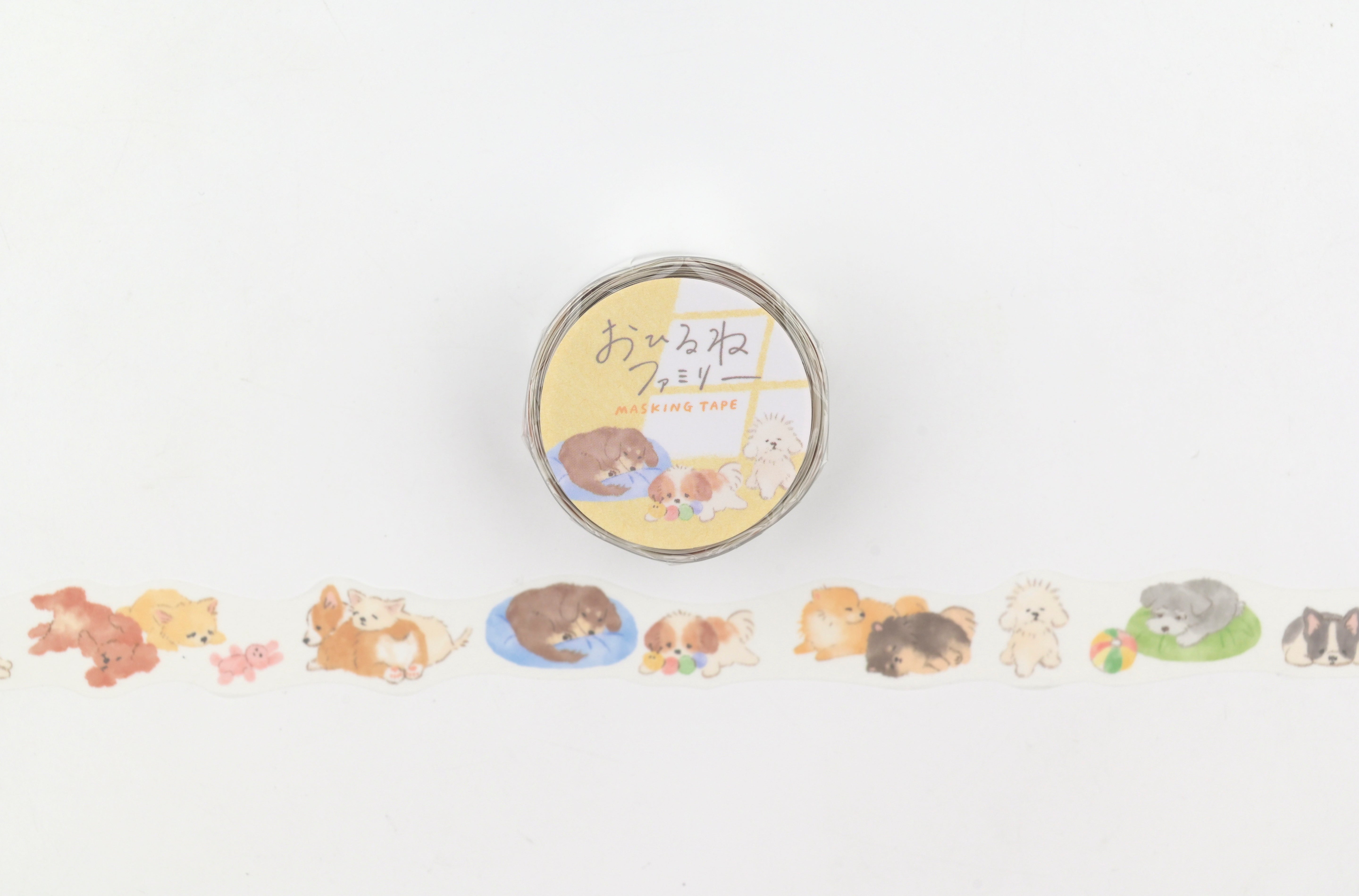 Mind Wave Die-Cut Masking Tape - Naptime Family Series - Inukai Family