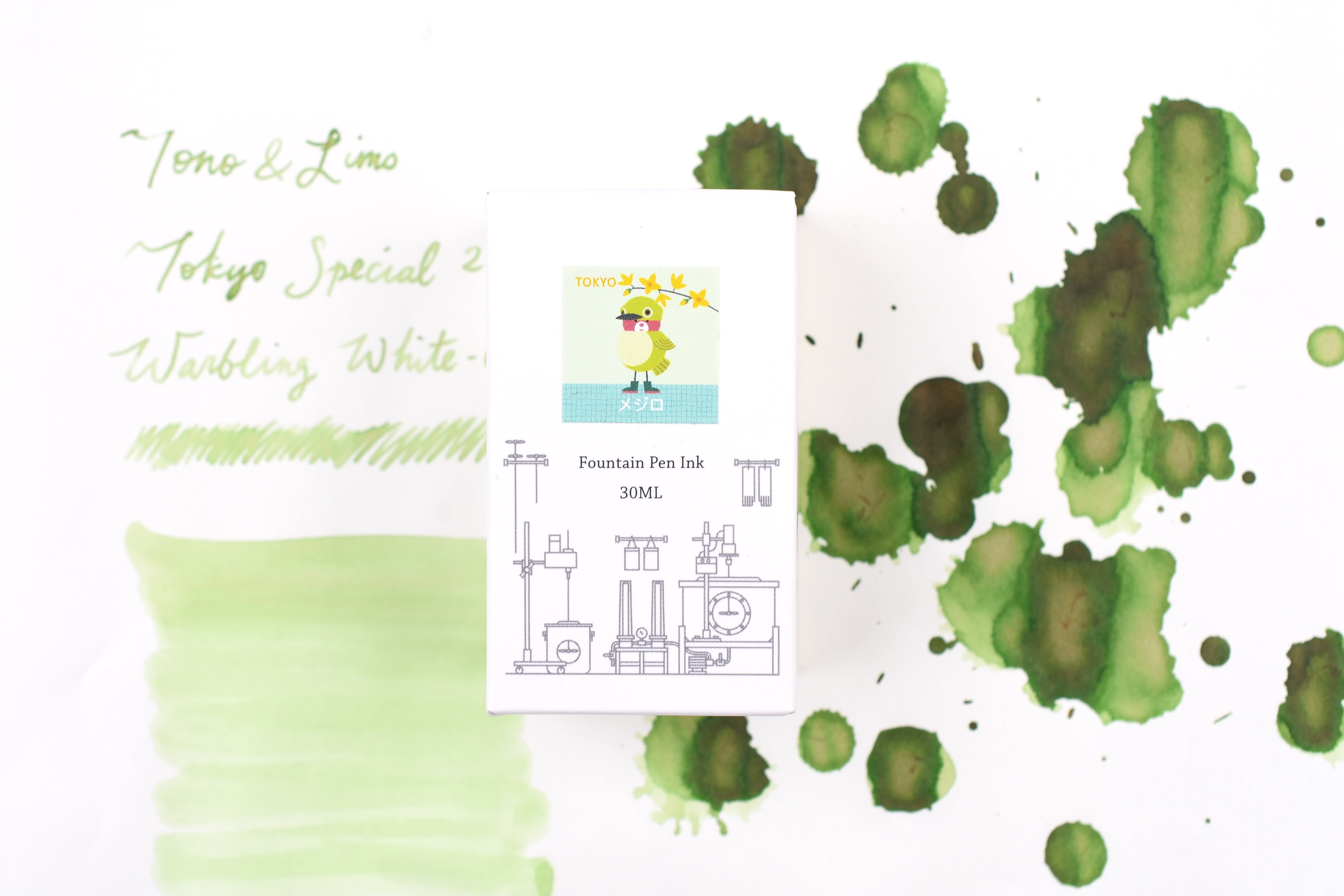 Tono & Lims Ink Bottle - Tokyo Special 2023 - メジロ - Warbling white-eye - 30ml