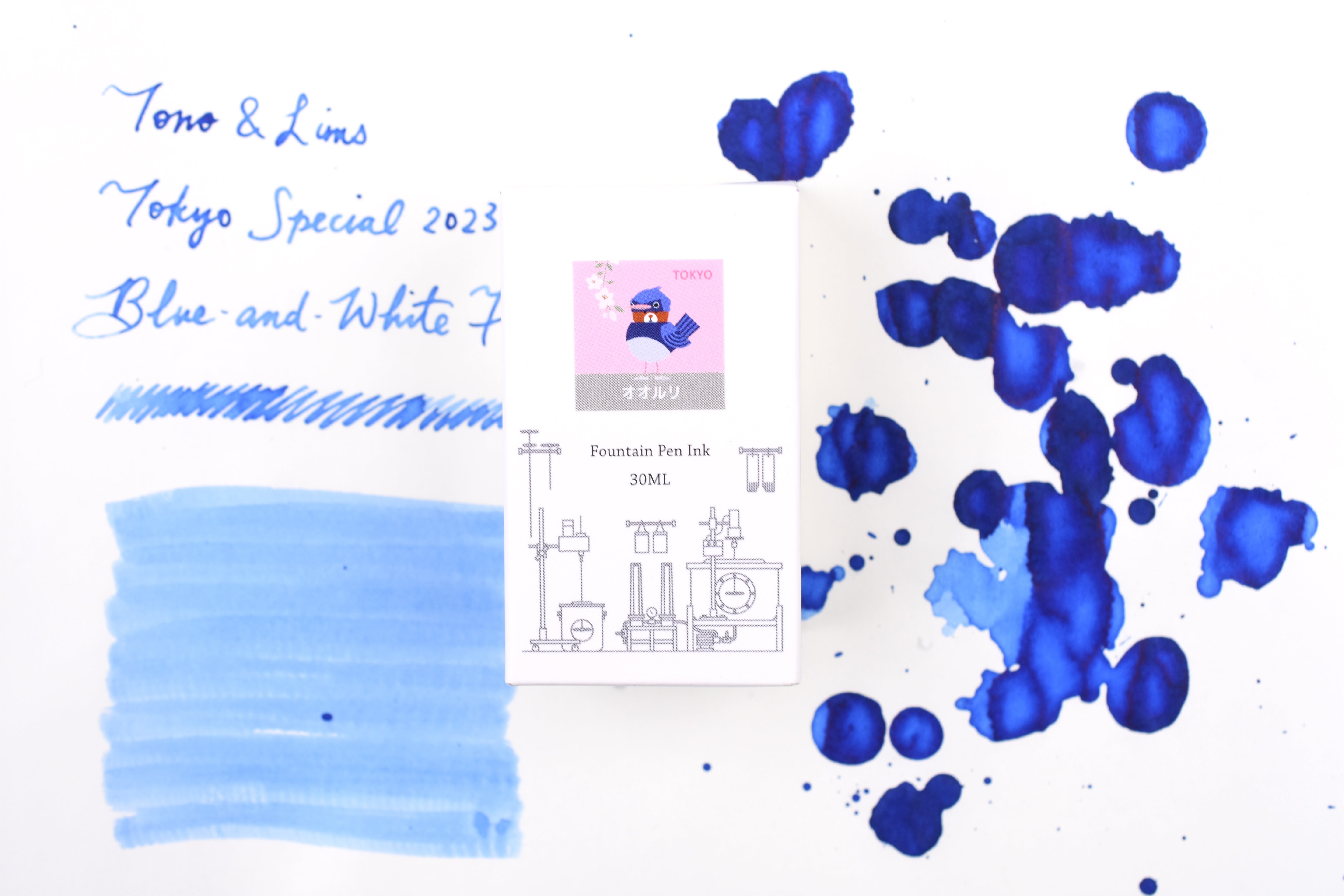 Tono & Lims Ink Bottle - Tokyo Special 2023 - オオルリ - Blue-and-white flycatcher - 30ml