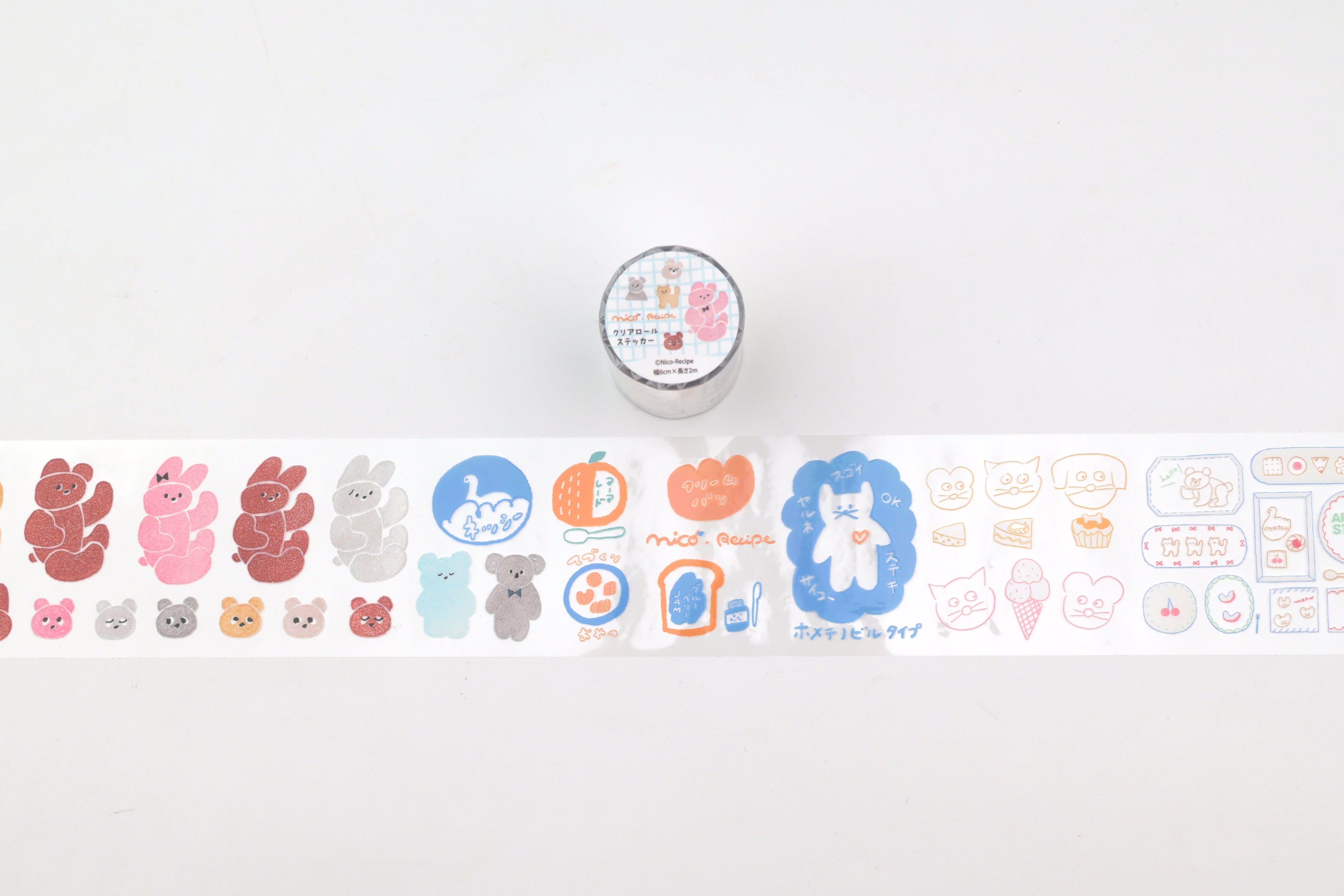 Komamono Creative x Nico-Recipe Clear Roll Sticker