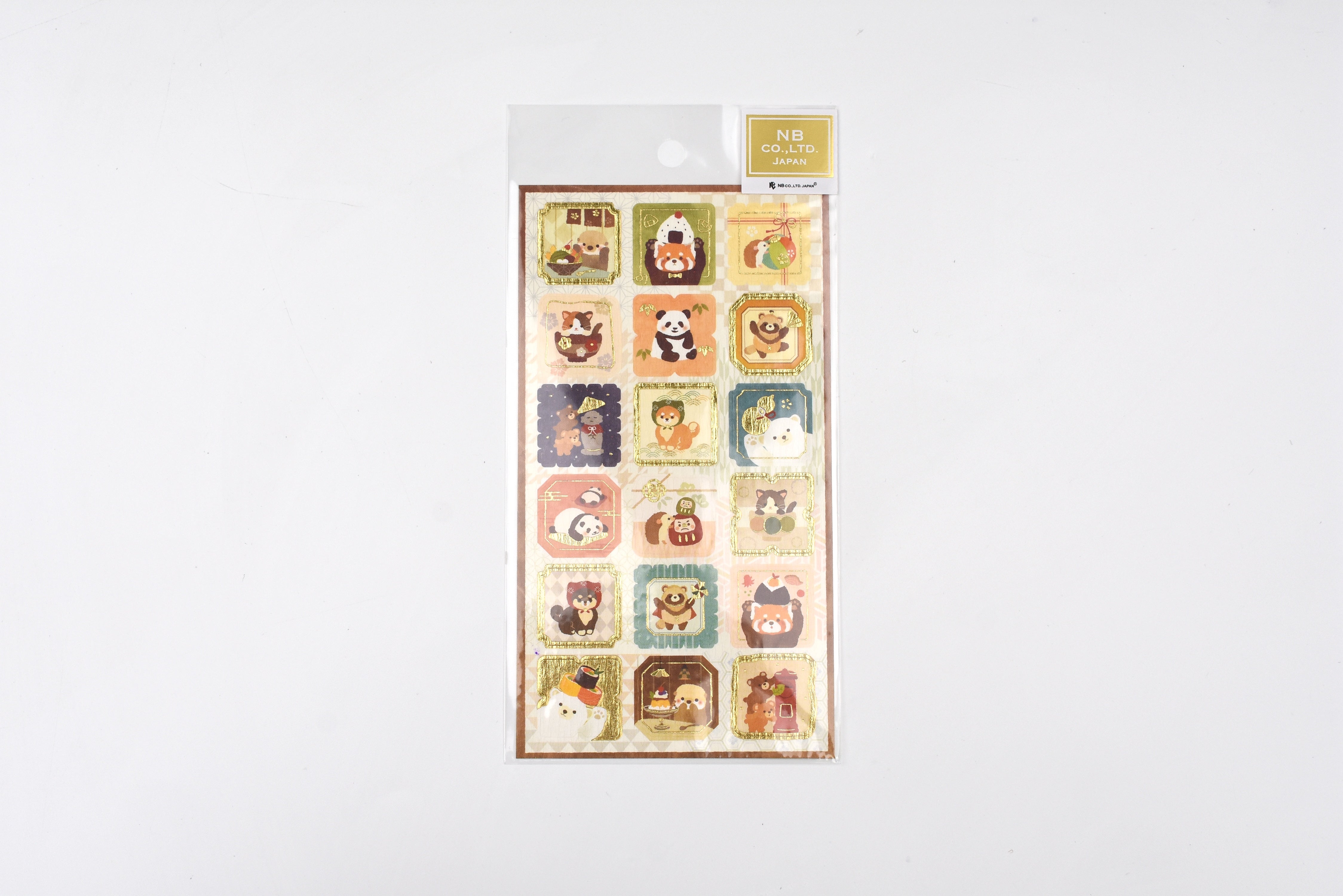 NB Japanese-style Large Sticker Sheet - Wafu and Animals