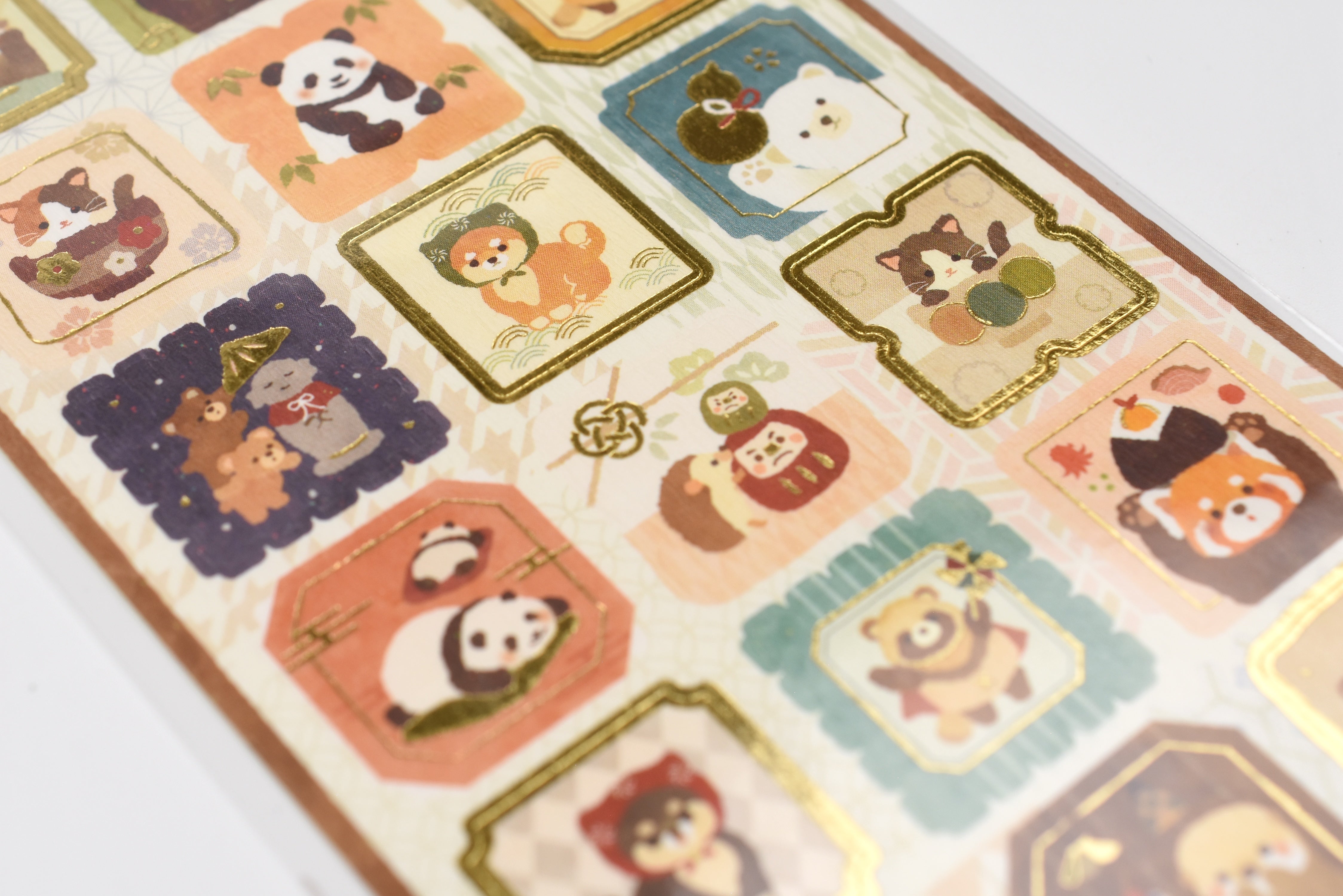 NB Japanese-style Large Sticker Sheet - Wafu and Animals