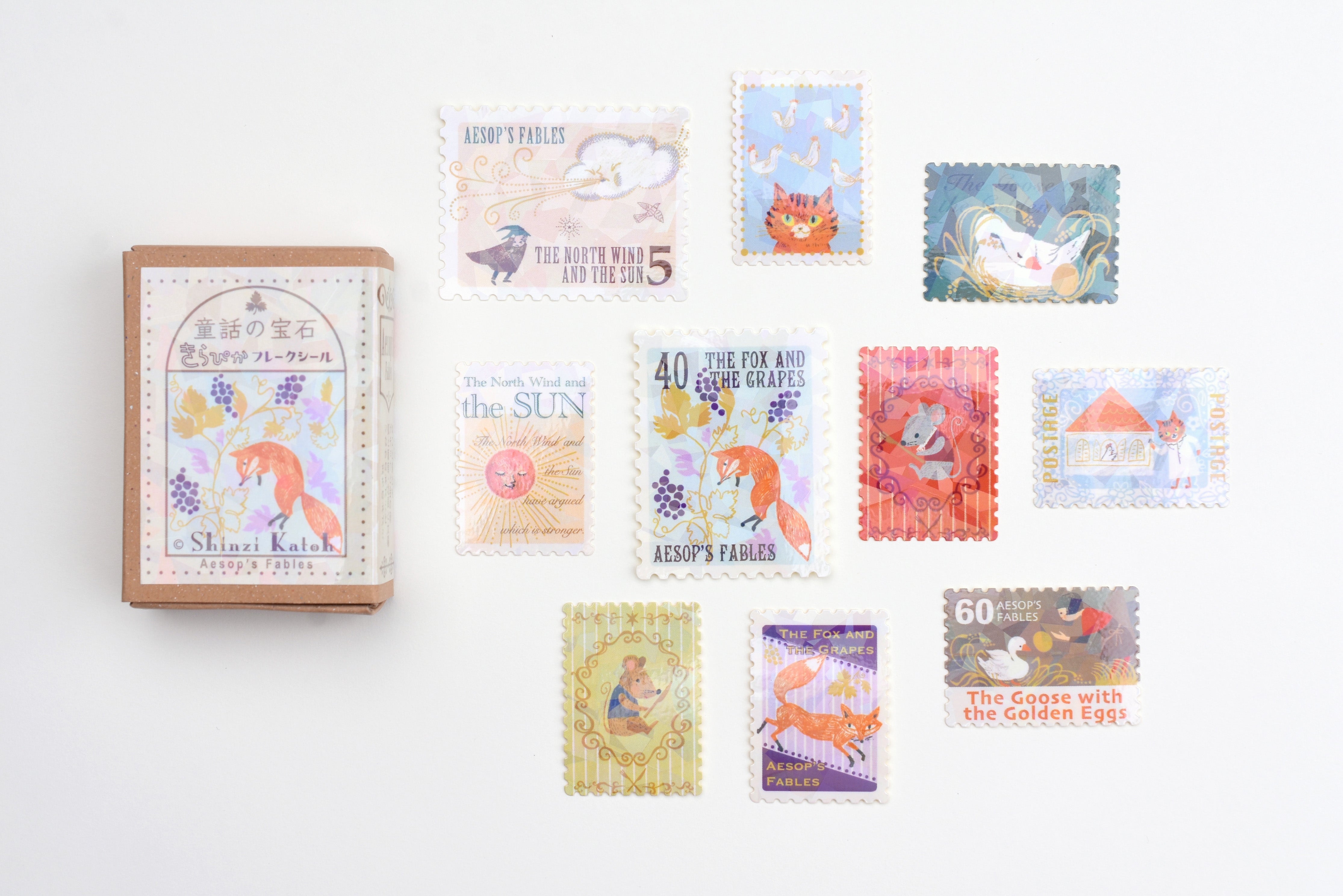 SEAL-DO Gold-Foil Flake Sticker - Aesop's Fables 1