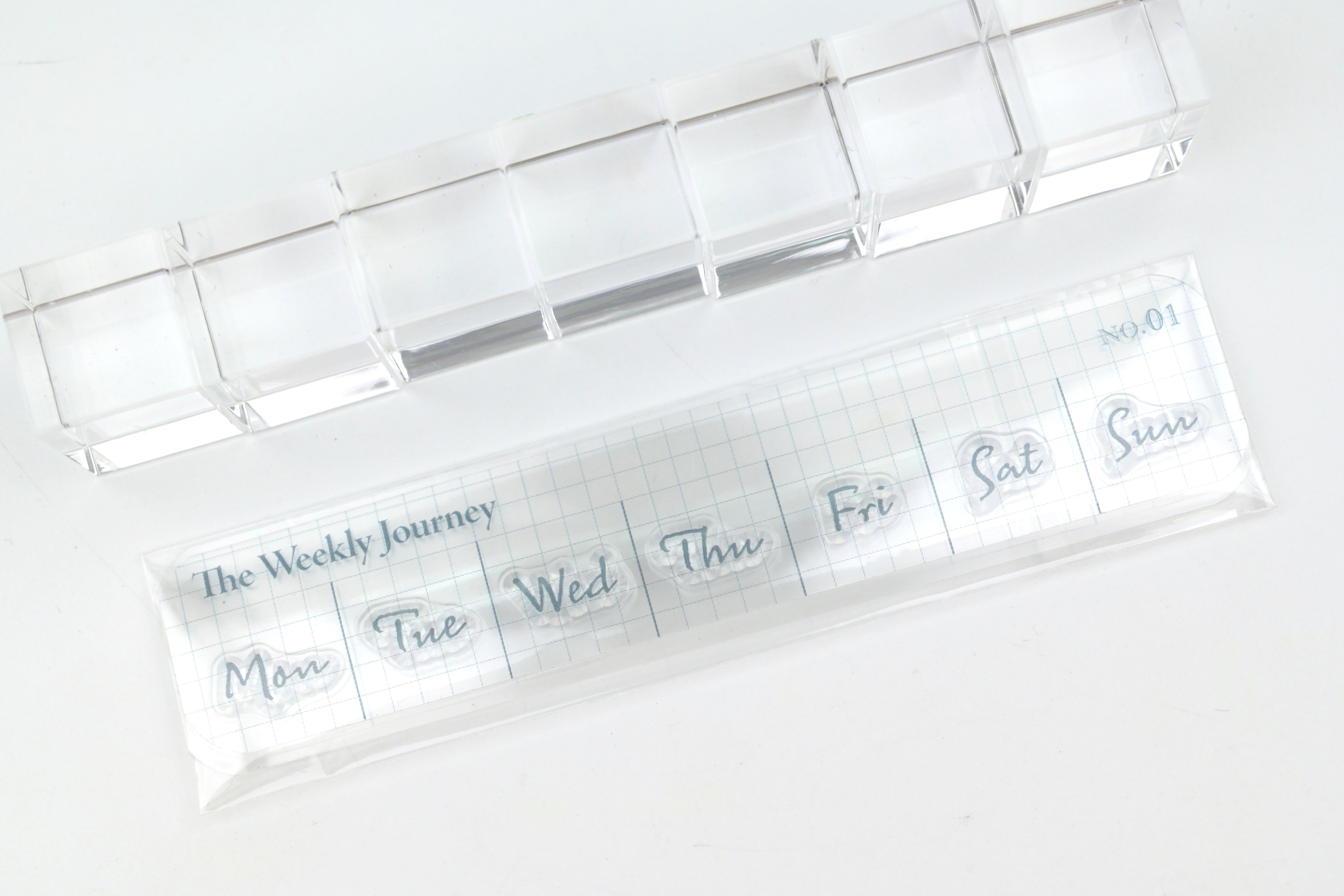 MU Clear Stamp Rectangular Acrylic Set - Weekly