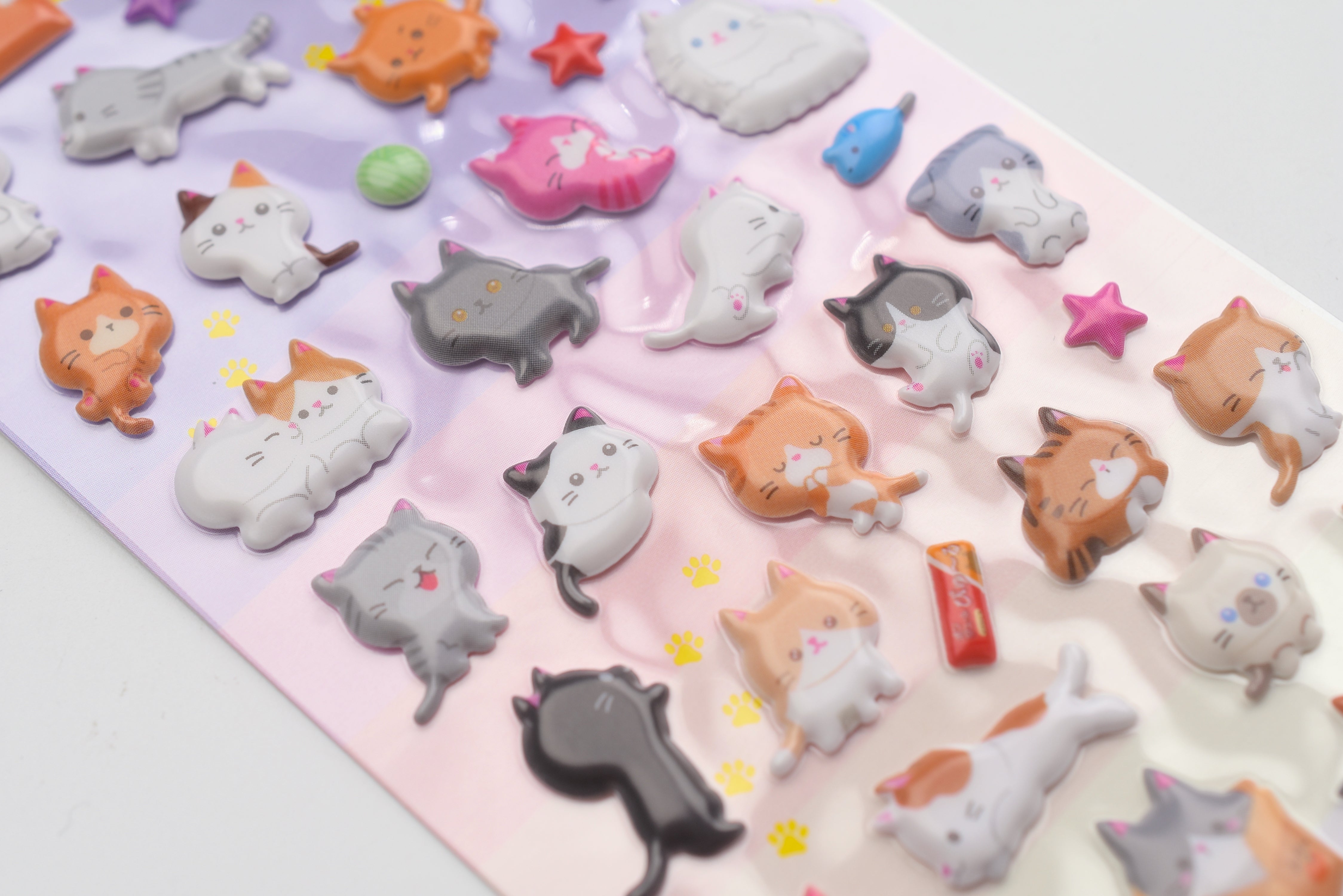 Puffy Sticker - Korokoro Cats