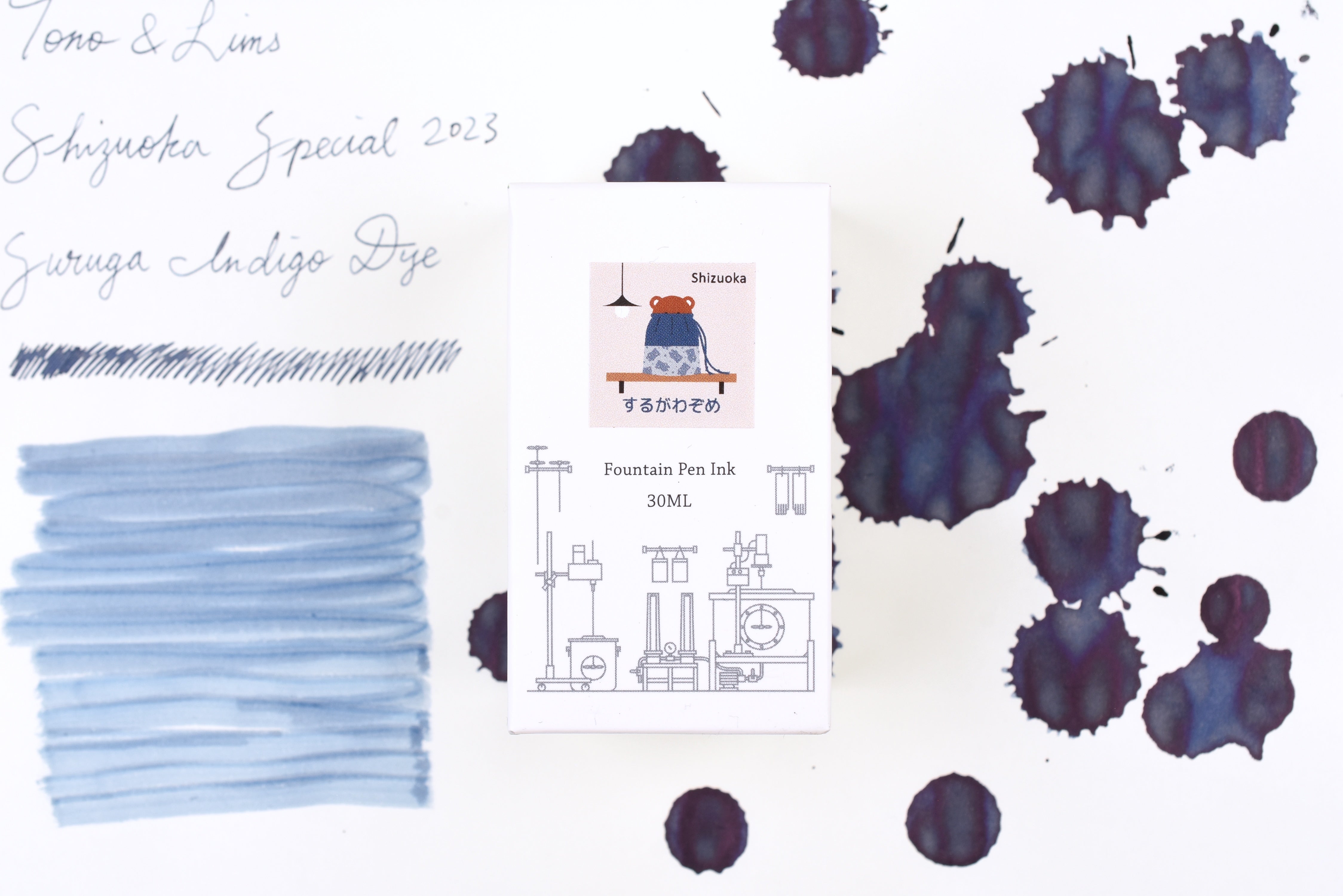 Tono & Lims Ink Bottle - Shizuoka Special 2023 - するがわぞめ (Suruga Indigo Dye) - 30ml