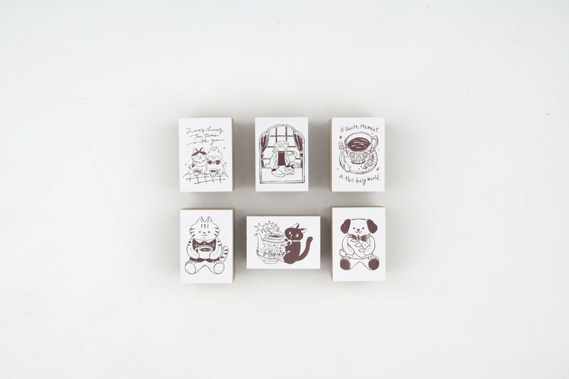 OURS Wooden Stamp - The Gift - Tea Room
