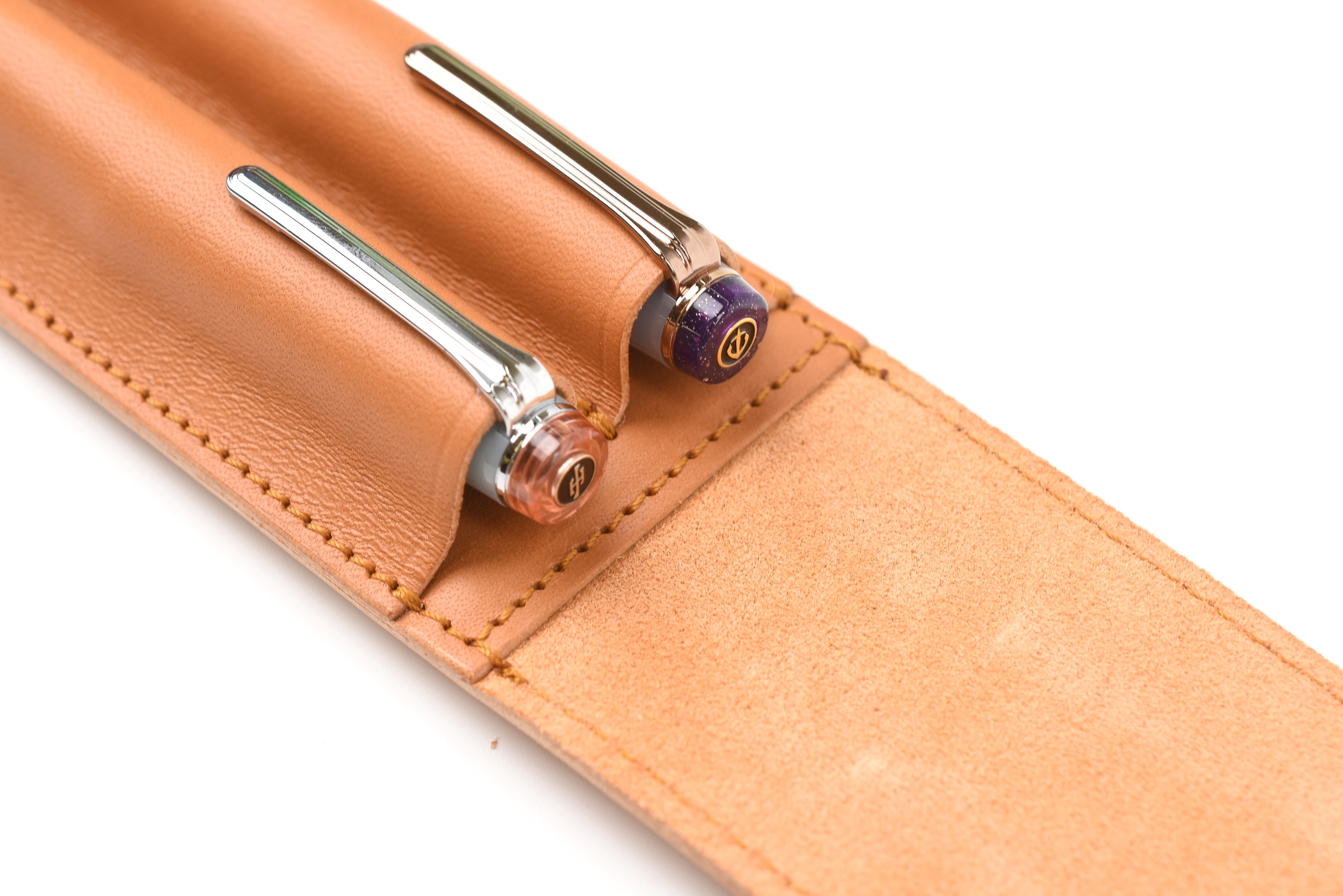 The Superior Labor - Ingrassato Leather - Fountain Pen Case - 2 Pens