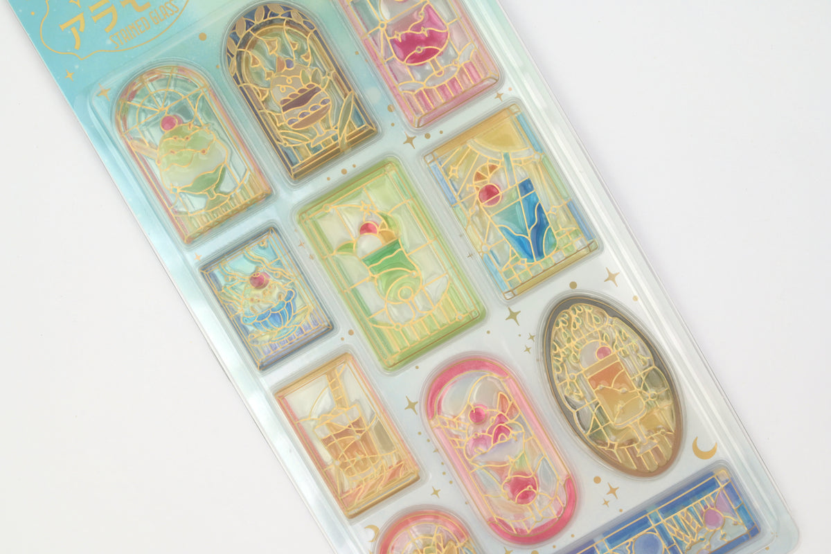 BGM 3D Sticker Sheet - Kyururun - Cafe a la Mode - Stained Glass Vol. 2