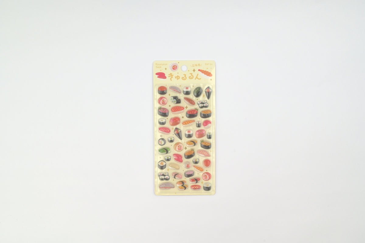 BGM 3D Sticker Sheet - Kyururun - Sushi
