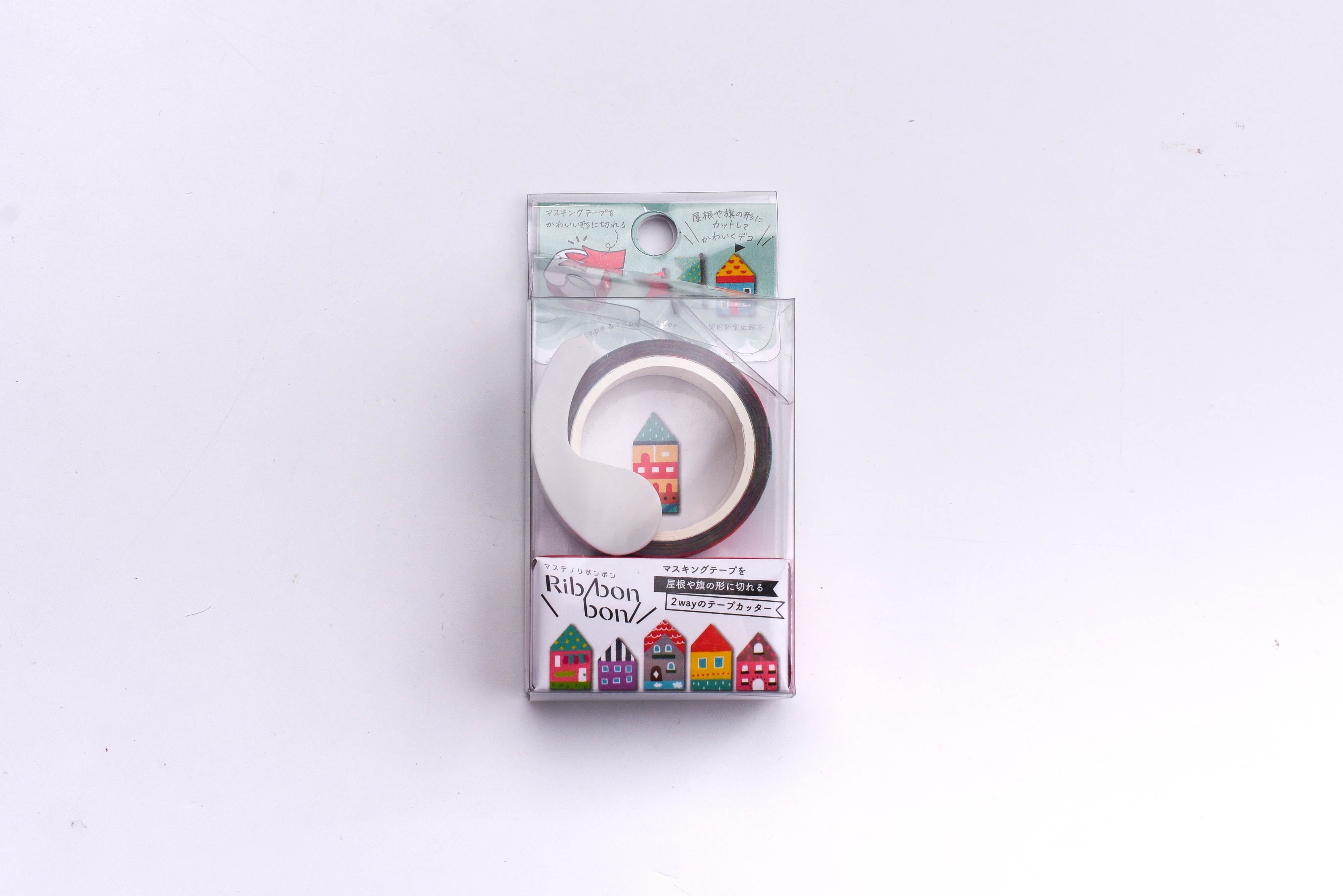 Kutsuwa Ribbon 2-way Washi Tape Cutter - House