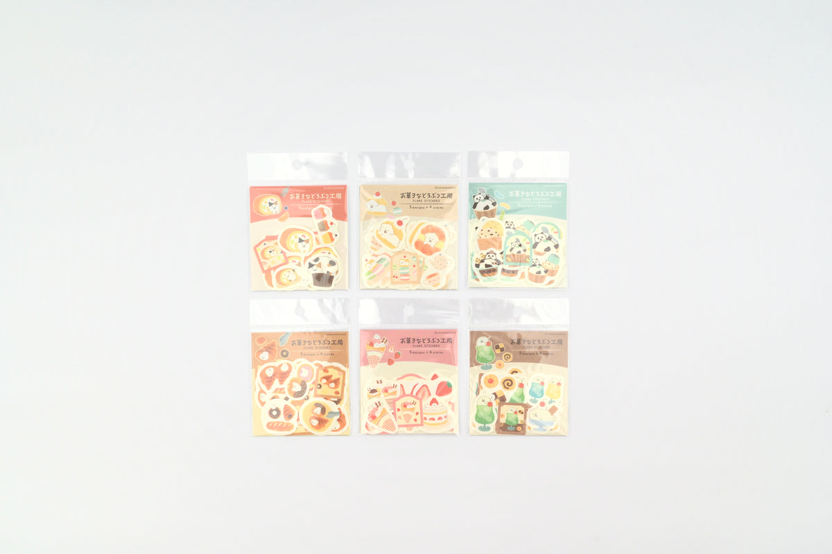 Furukawa Paper Flake Stickers - Sweets Animal Workshop - Vol. 3