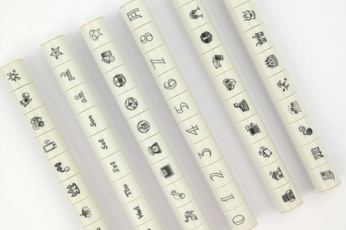 Shachihata Allemore Nototo 10 Mini Stamp - Set of 10