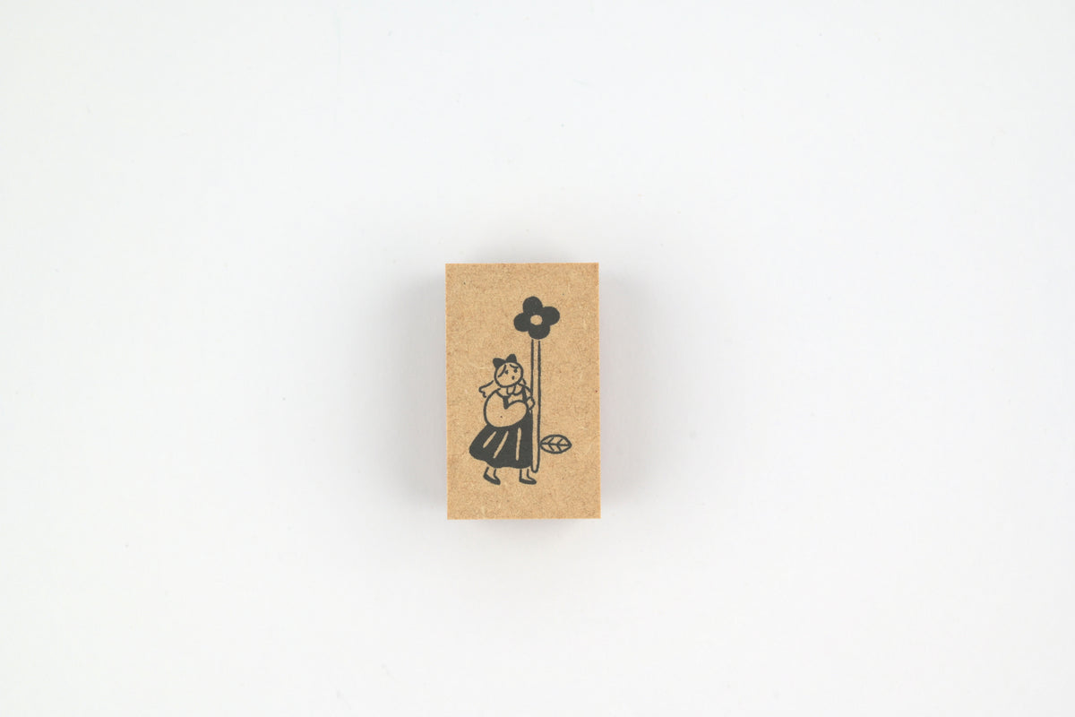 Stamp Marche Rubber Stamp - Labetomo - Girl Flag
