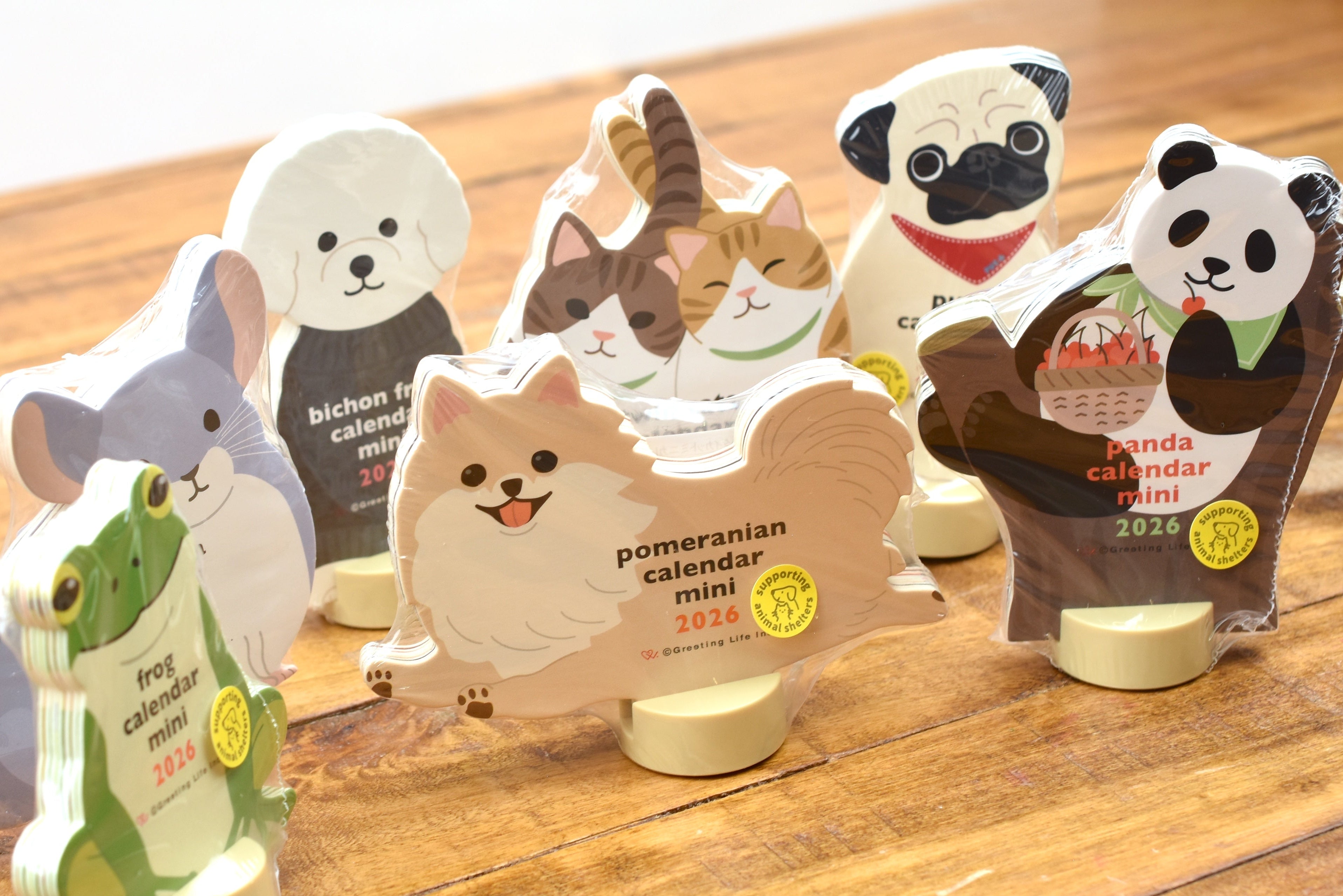 Greeting Life Animal Die-Cut Calendar 2026 - Mini