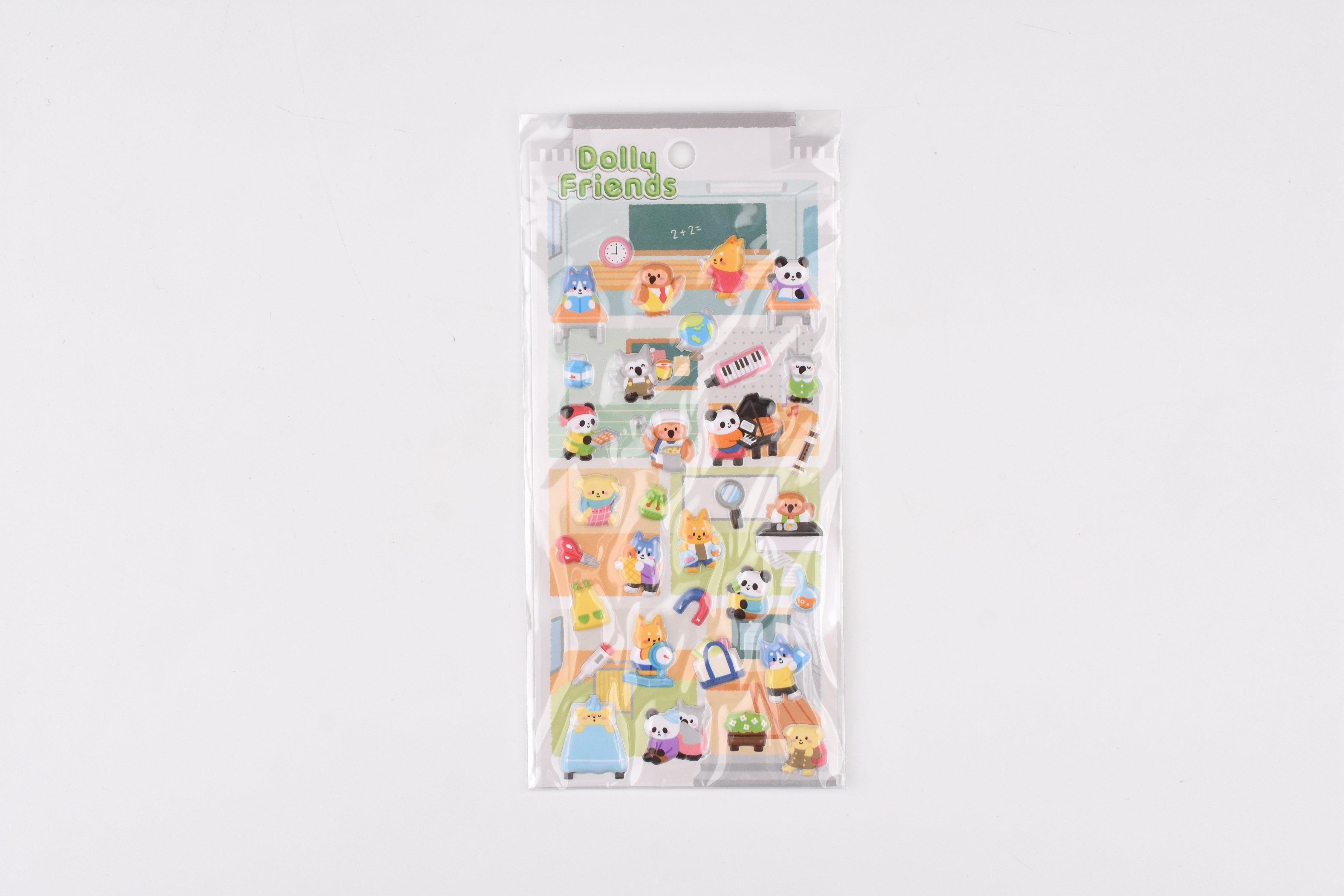 Mind Wave Sticker Sheet - Dolly Friends Puffy Stickers - School