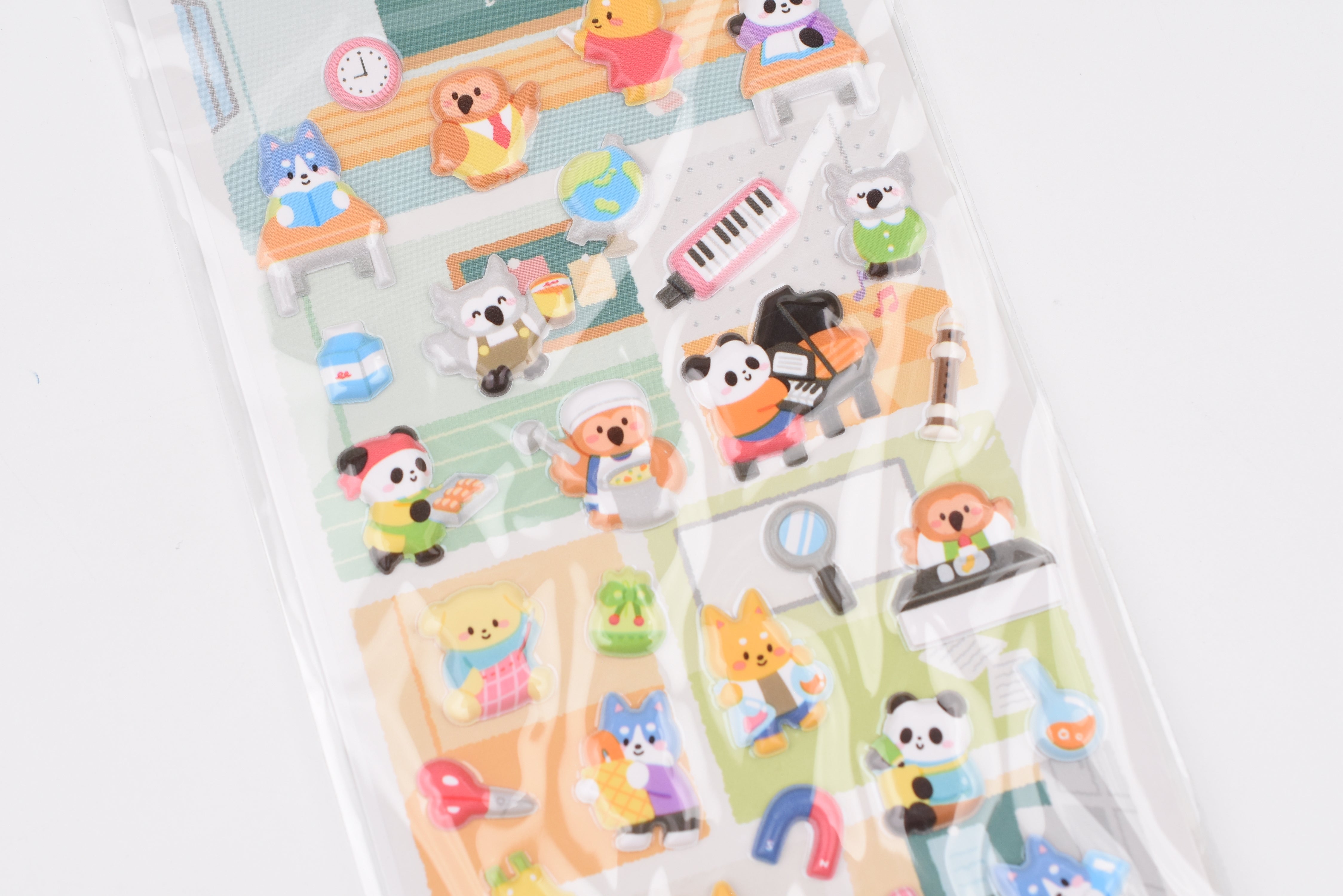 Mind Wave Sticker Sheet - Dolly Friends Puffy Stickers - School