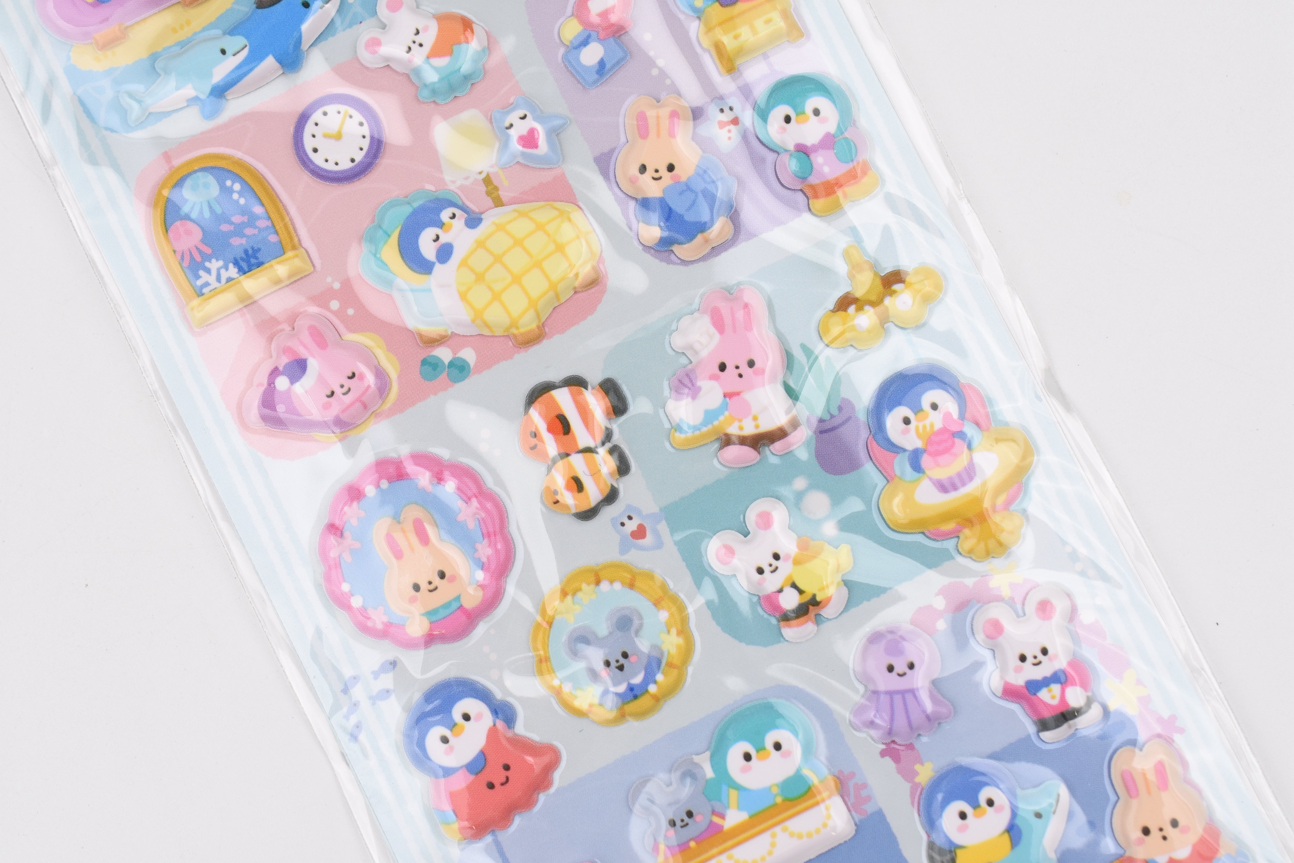 Mind Wave Sticker Sheet - Dolly Friends Puffy Stickers - Marine Hotel