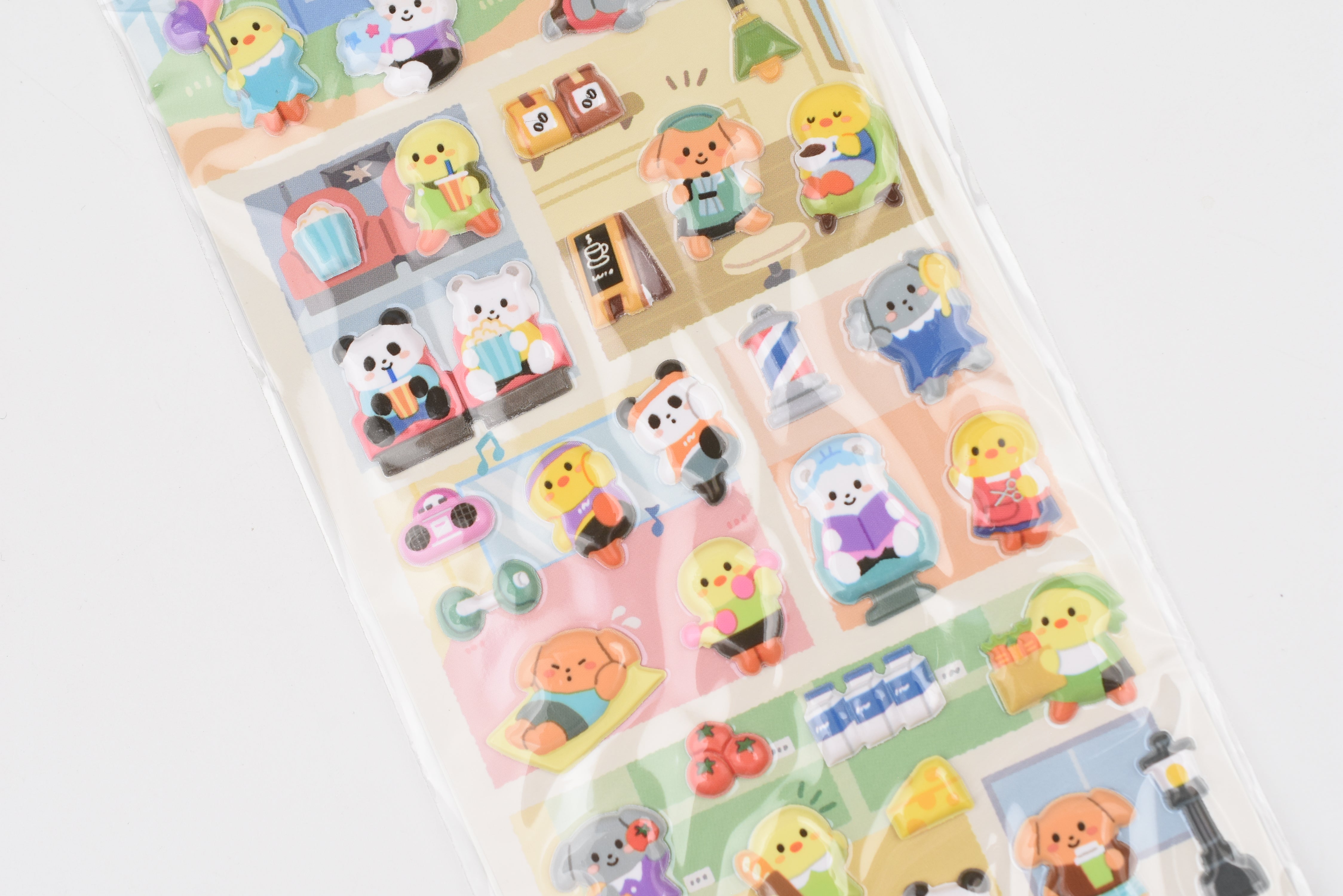 Mind Wave Sticker Sheet - Dolly Friends Puffy Stickers - Leisure
