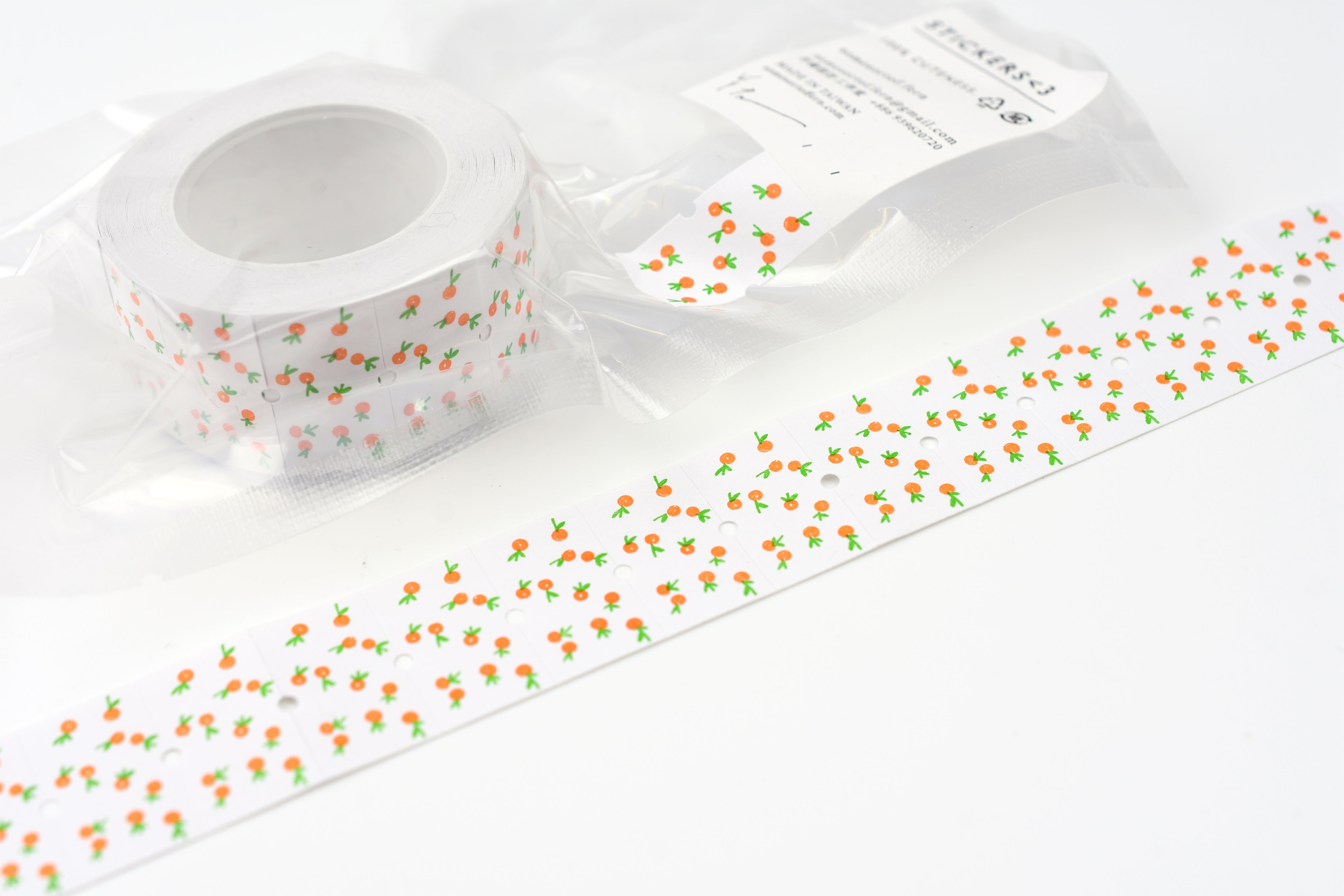 Some Sort of Fern Mini Stickers Roll - Tangerine