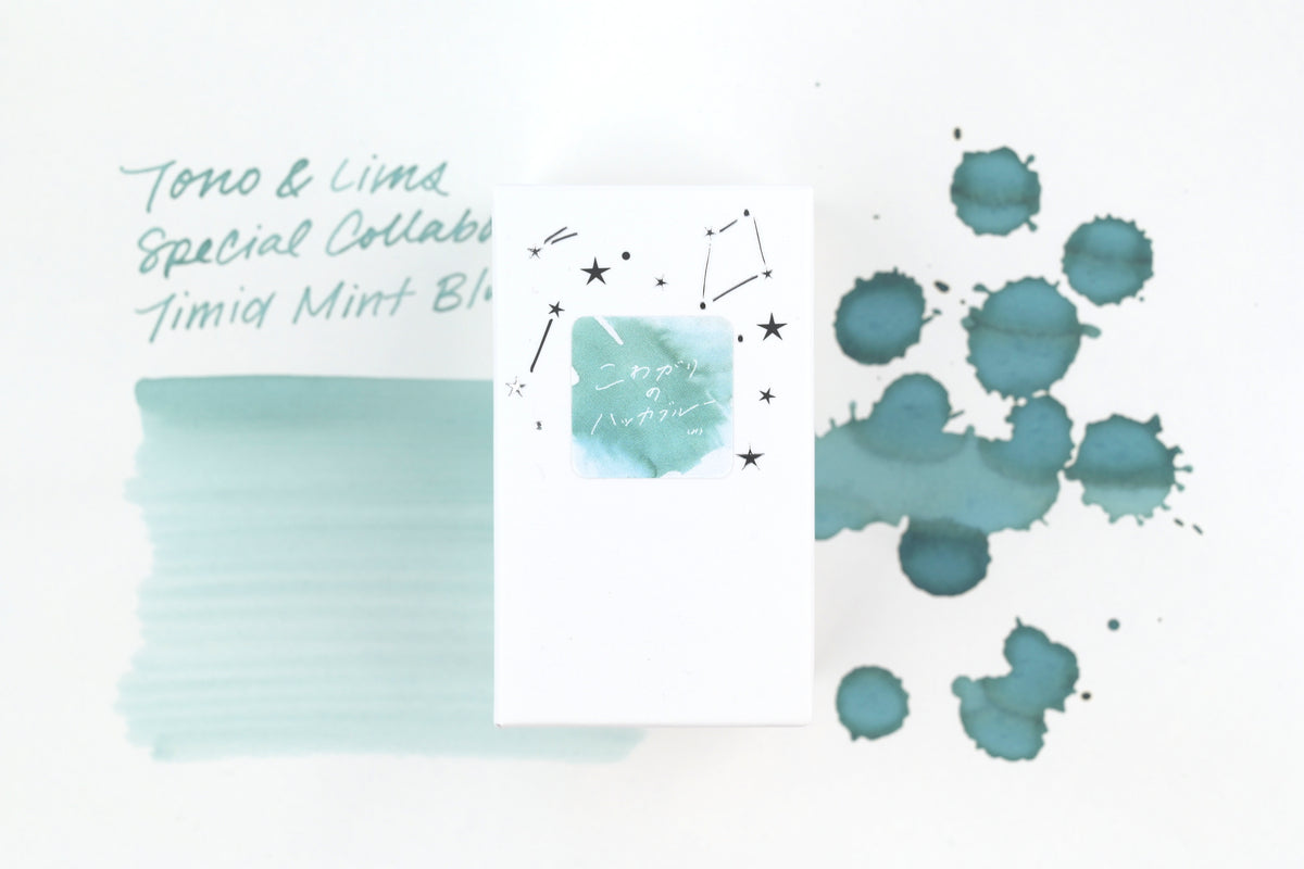 Tono & Lims Ink Bottle - Special Collaboration - Timid Mint Blue (こわがりのハッカブルー) - 30ml