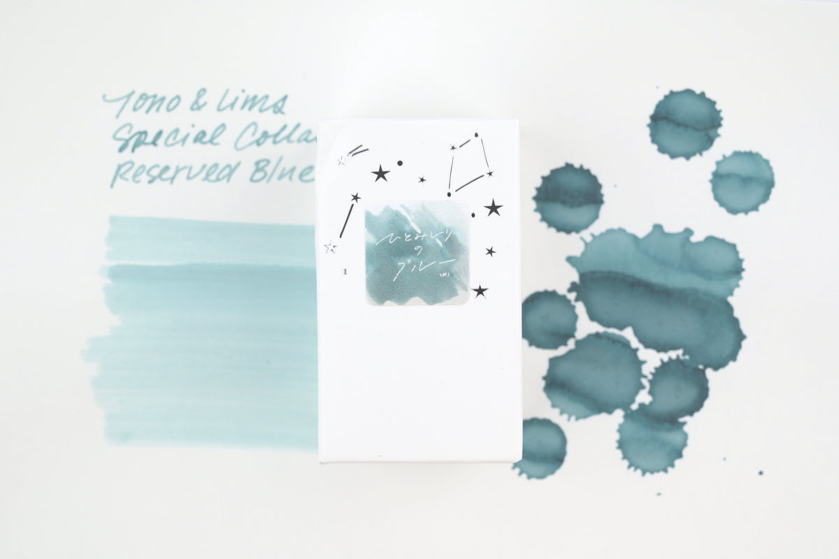 Tono & Lims Ink Bottle - Special Collaboration - Reserved Blue (ひとみしりなブルー) - 30ml