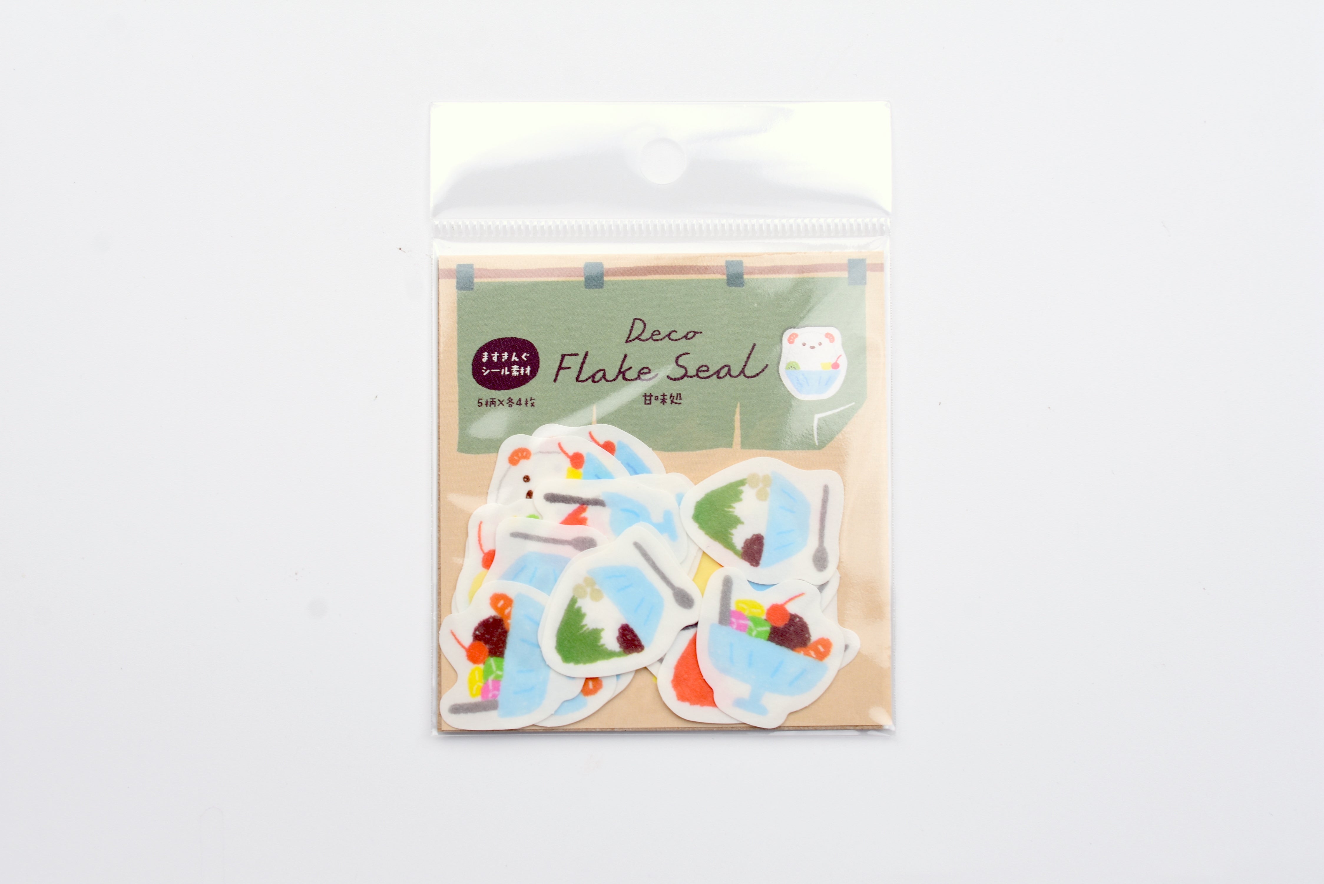 Furukawa Paper Deco Flake Sticker - Bear Shaved Ice