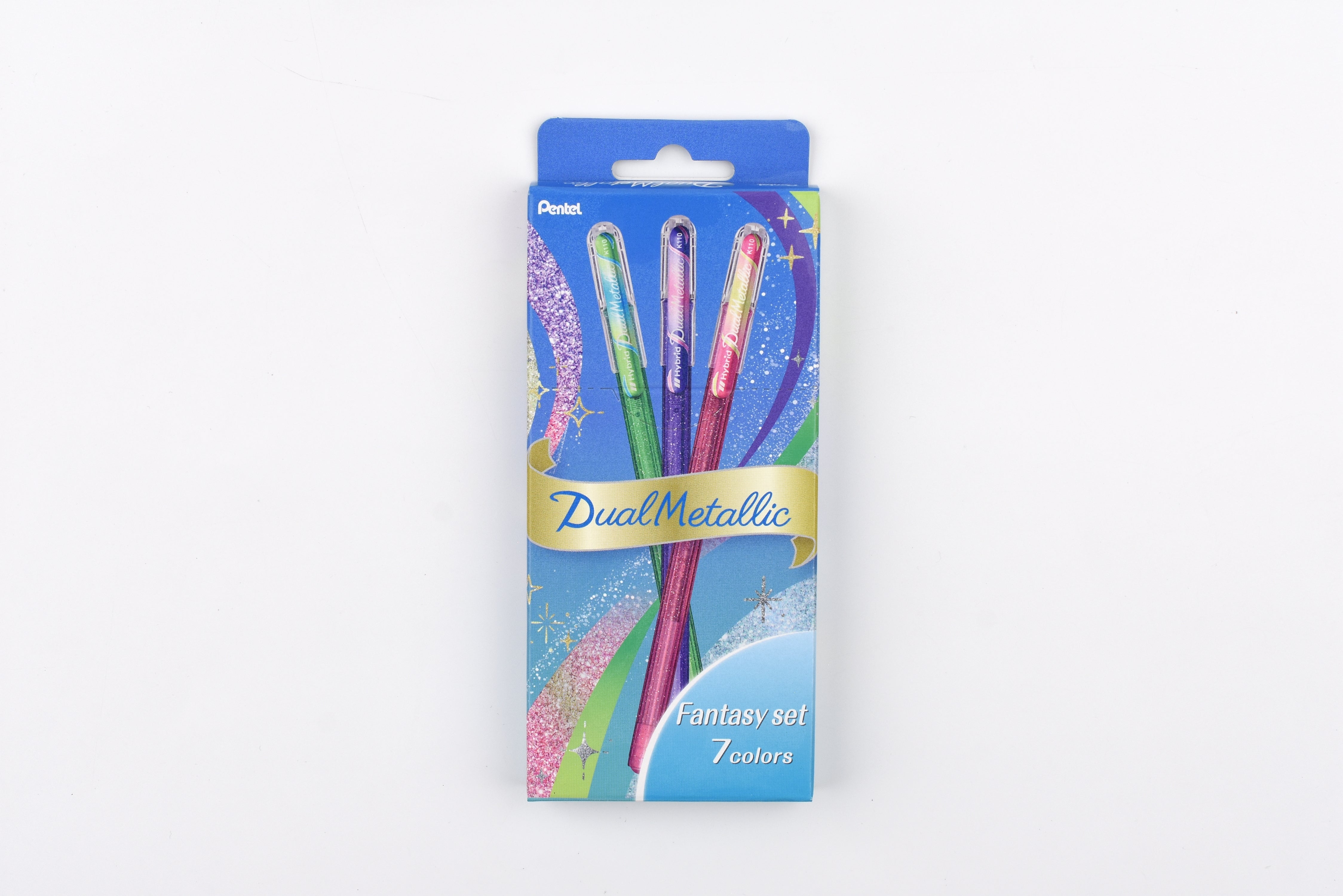 Pentel Hybrid Dual Metallic Gel Pen - 1.0mm - Fantasy - Set of 7