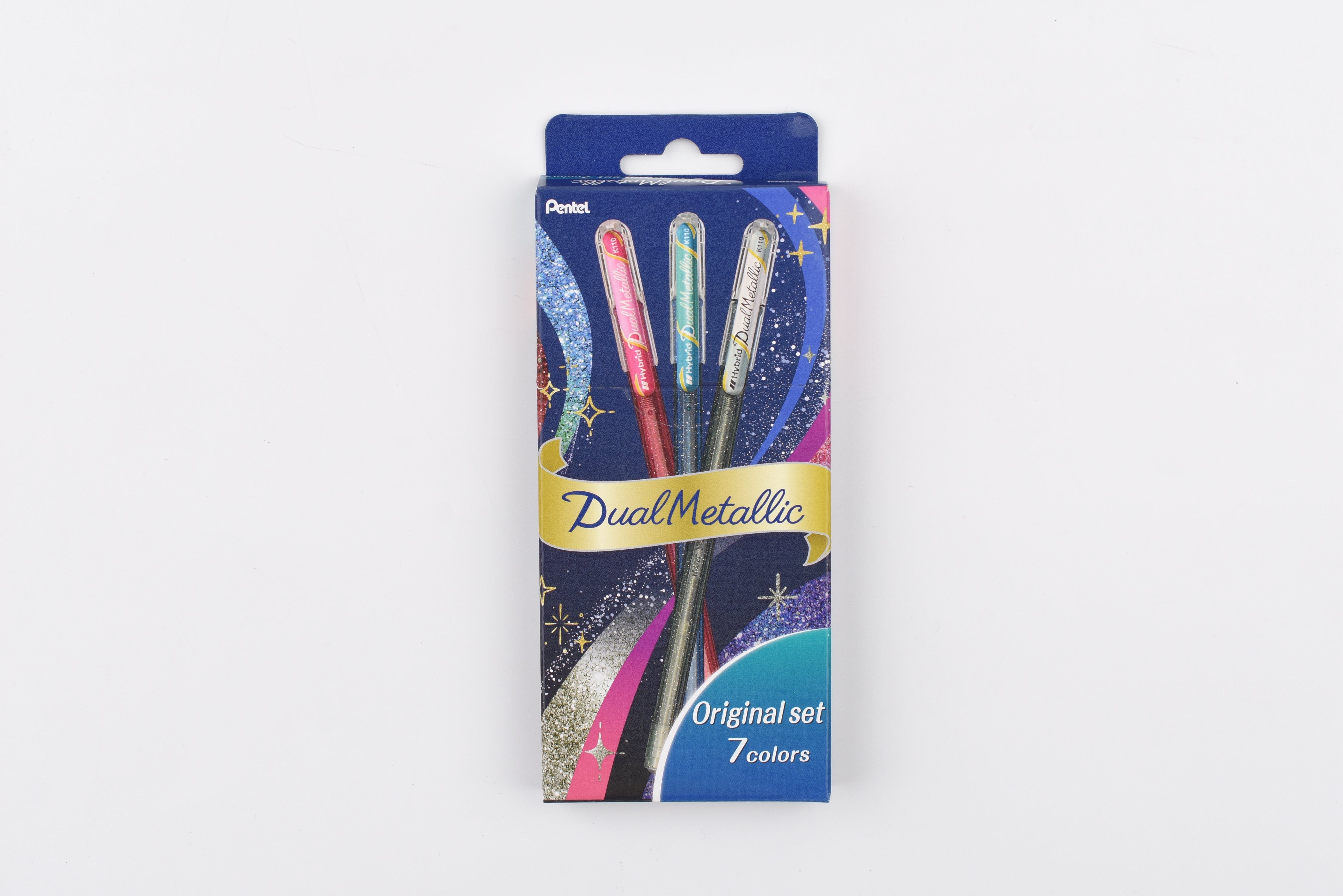 Pentel Hybrid Dual Metallic Gel Pen - 1.0mm - Original - Set of 7