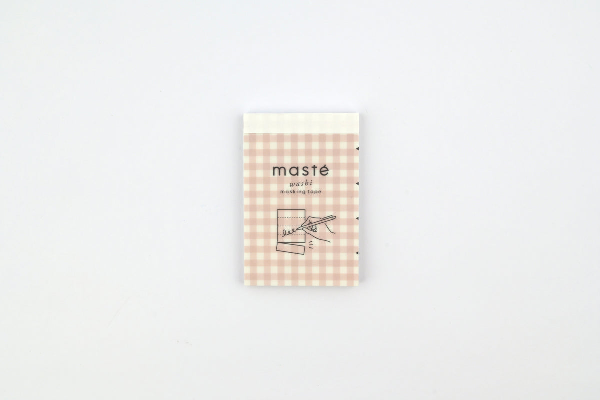 Mark's Masté Writable Perforated Washi Tape Sheets - Gingham Check Pink