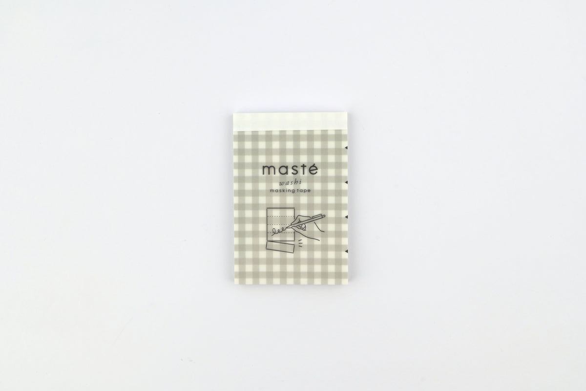 Mark's Masté Writable Perforated Washi Tape Sheets - Gingham Check Gray