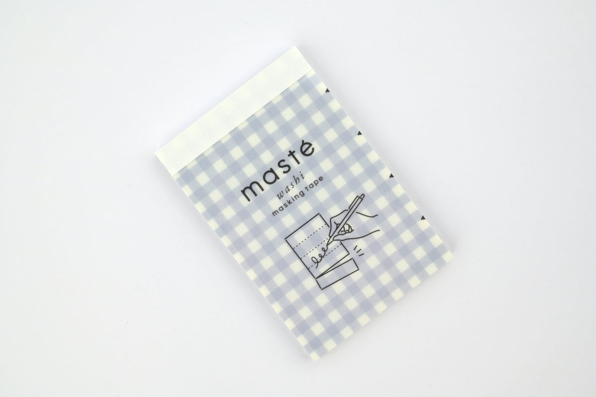Mark's Masté Writable Perforated Washi Tape Sheets - Gingham Check Blue