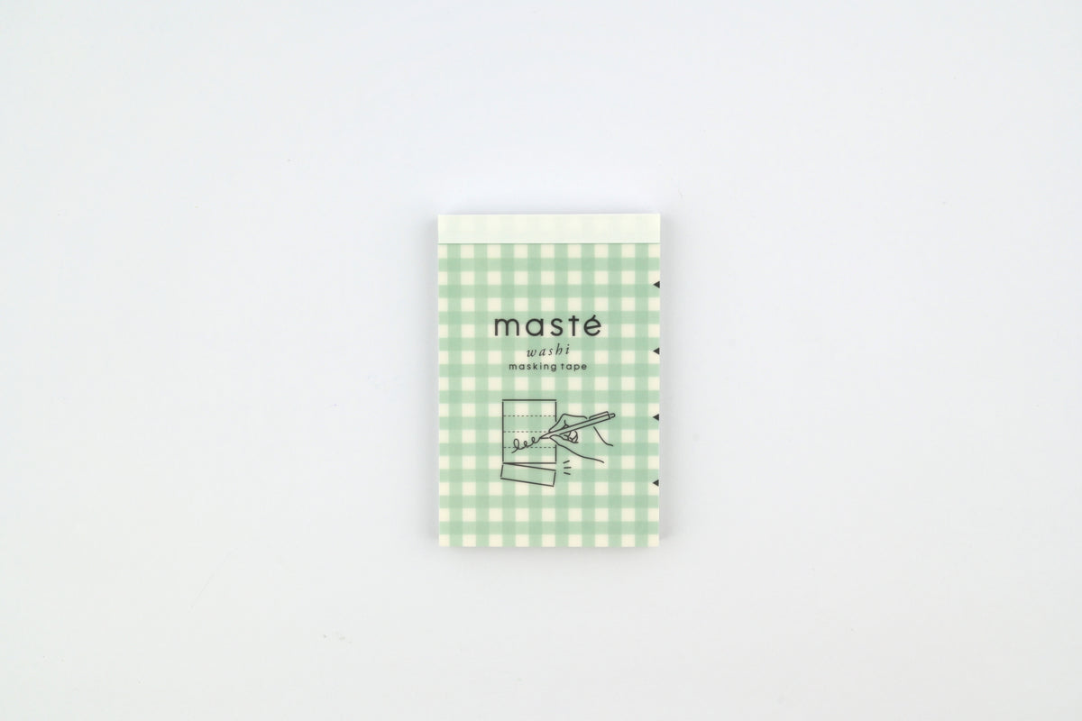 Mark's Masté Writable Perforated Washi Tape Sheets - Gingham Check Mint