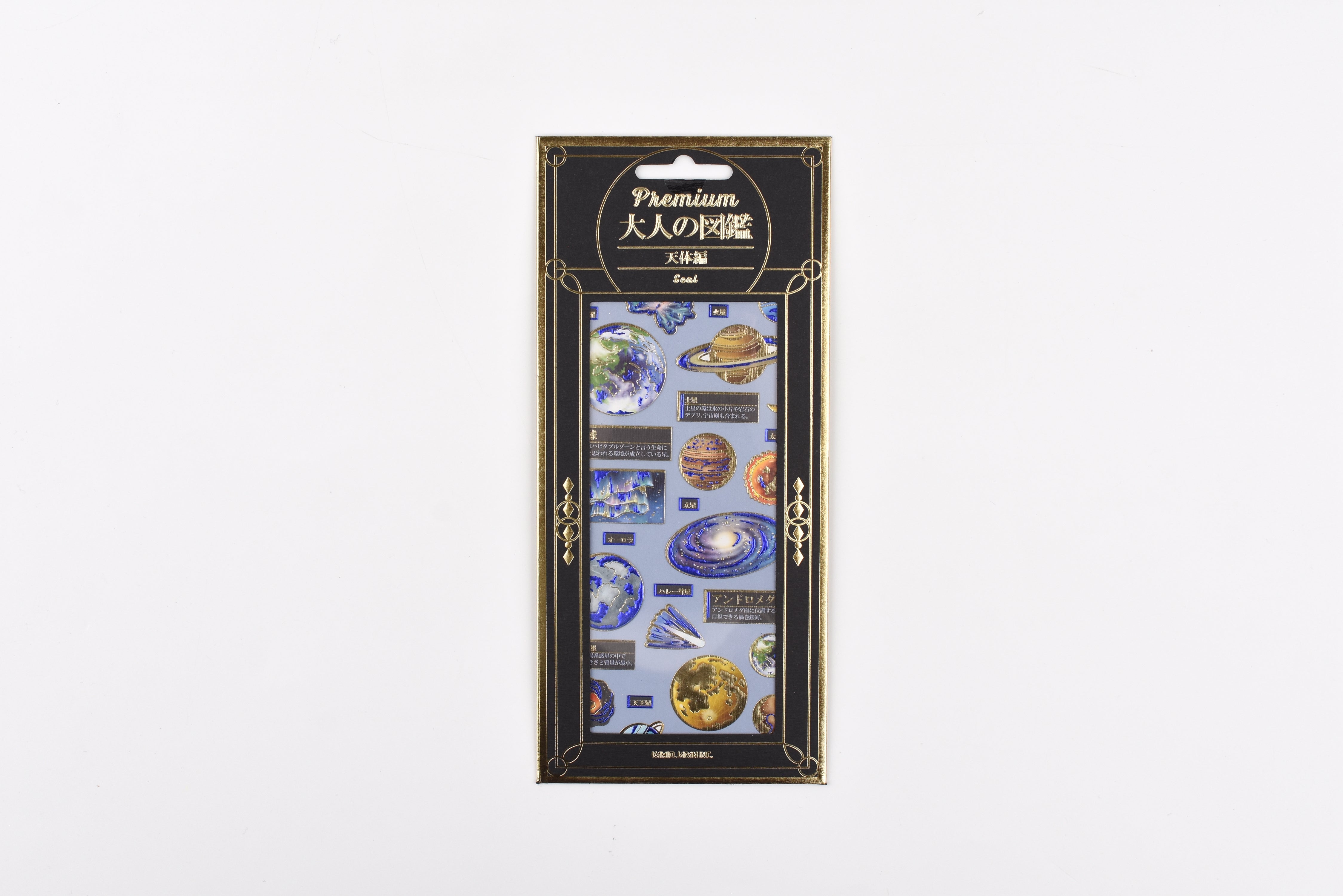 Kamio Premium Adult Illustrated Picture Book Stickers - Astronomy