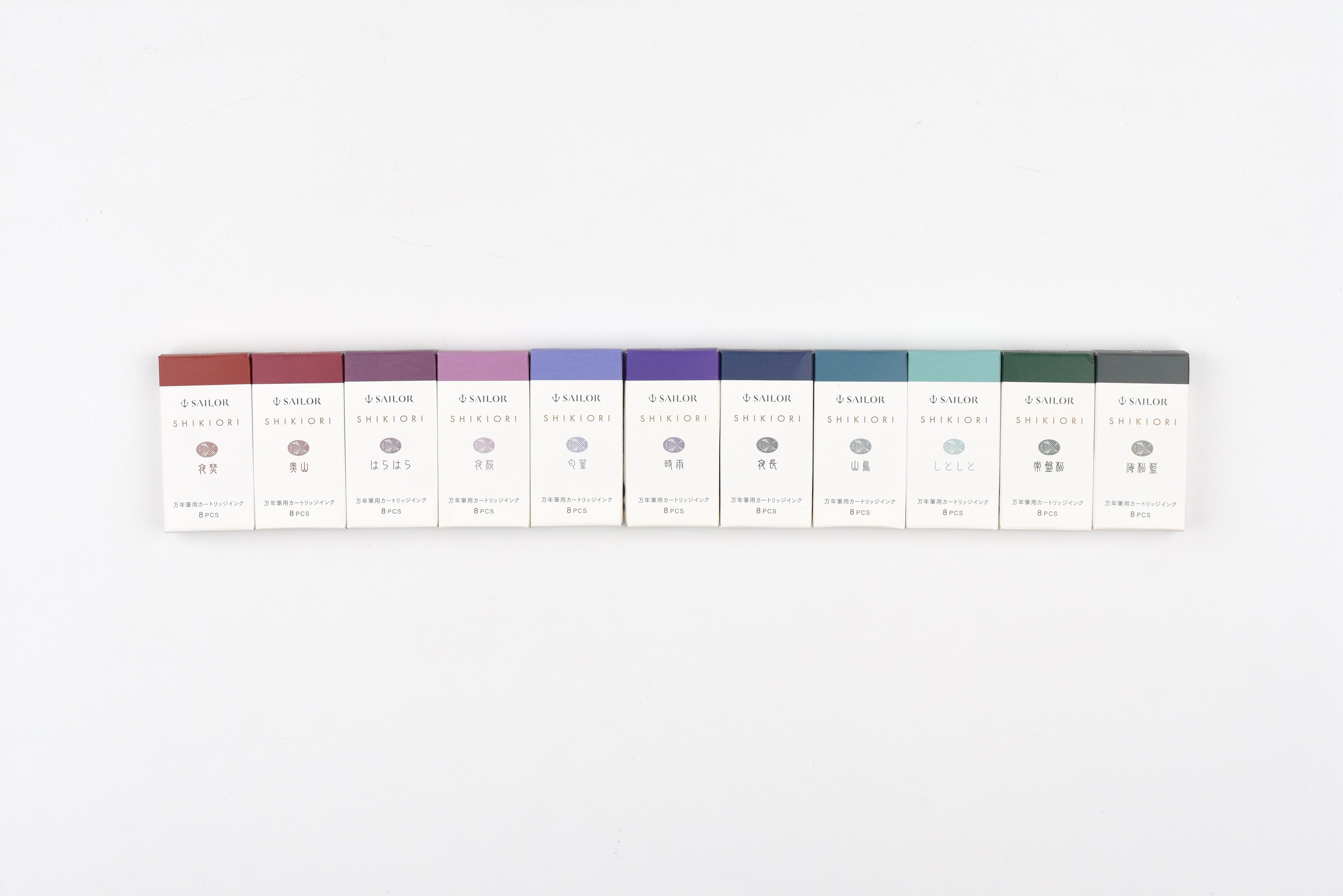 Sailor Shikiori Ink Cartridges - Pack of 8